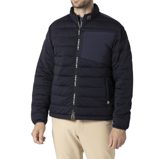 MEN&#39;S 防風ニットラミネーション 長袖フルジップ中綿ジャケット