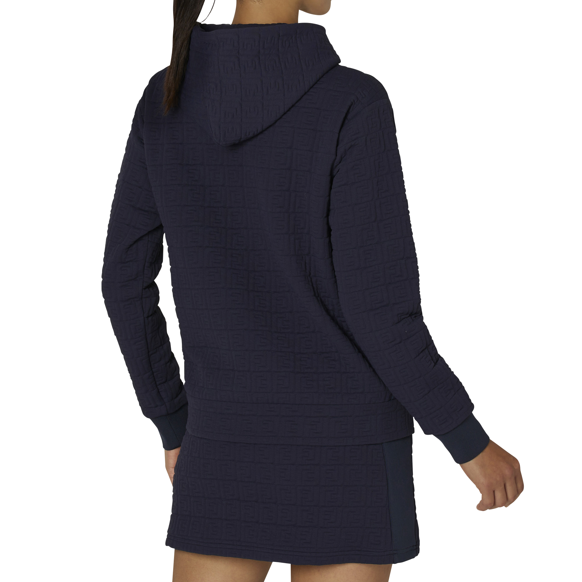 WOMEN'S FJ キルティング 長袖プルオーバーフーディー