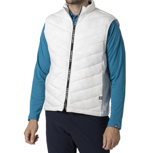 MEN&#39;S 防風ニットラミネーション フルジップ中綿ベスト