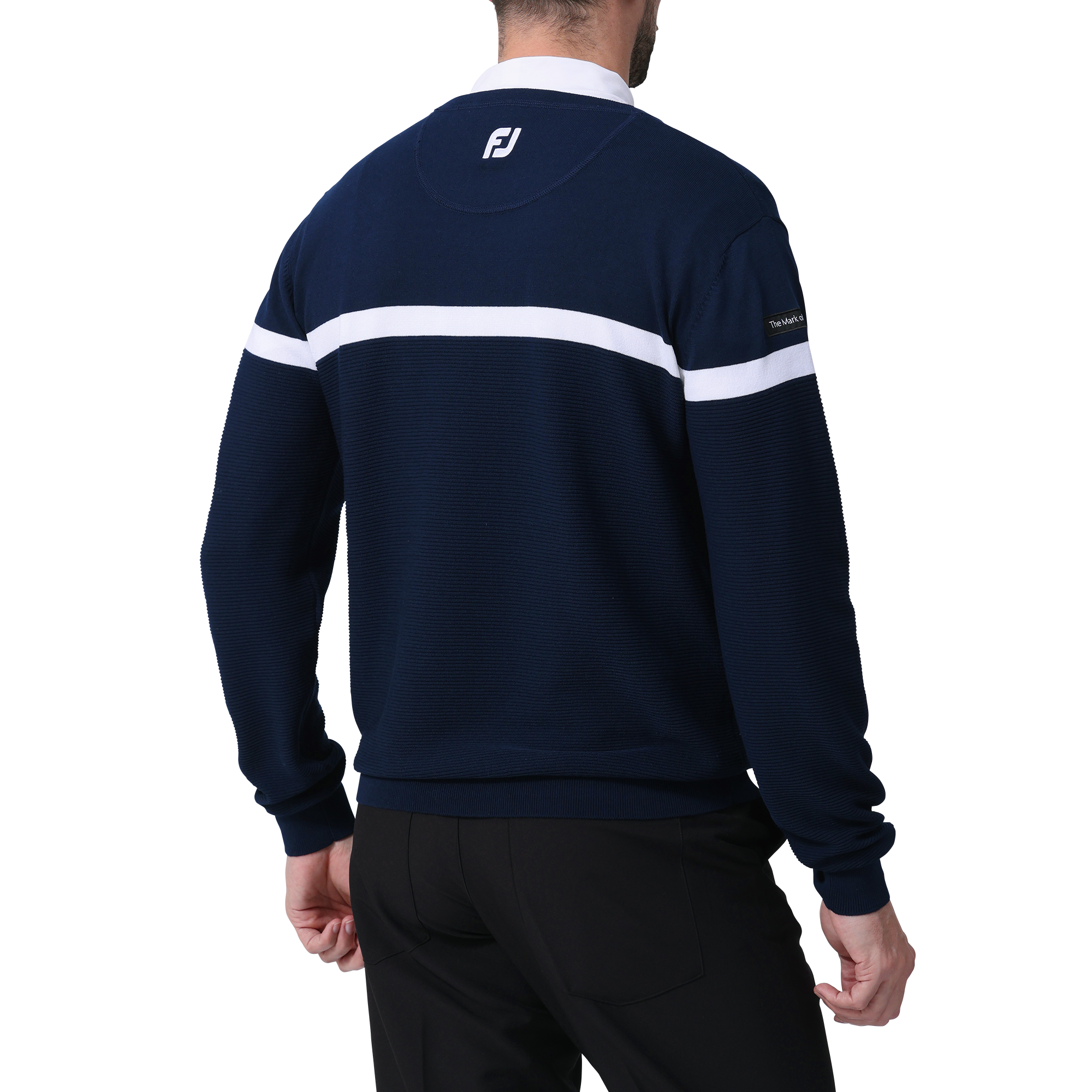 チェストライン長袖クルーネックセーター