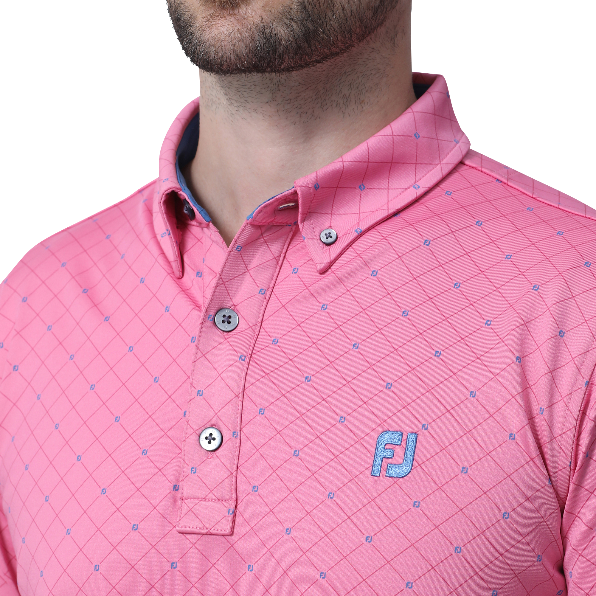 MEN'S FJアーガイル蓄熱保温長袖ボタンダウンシャツ