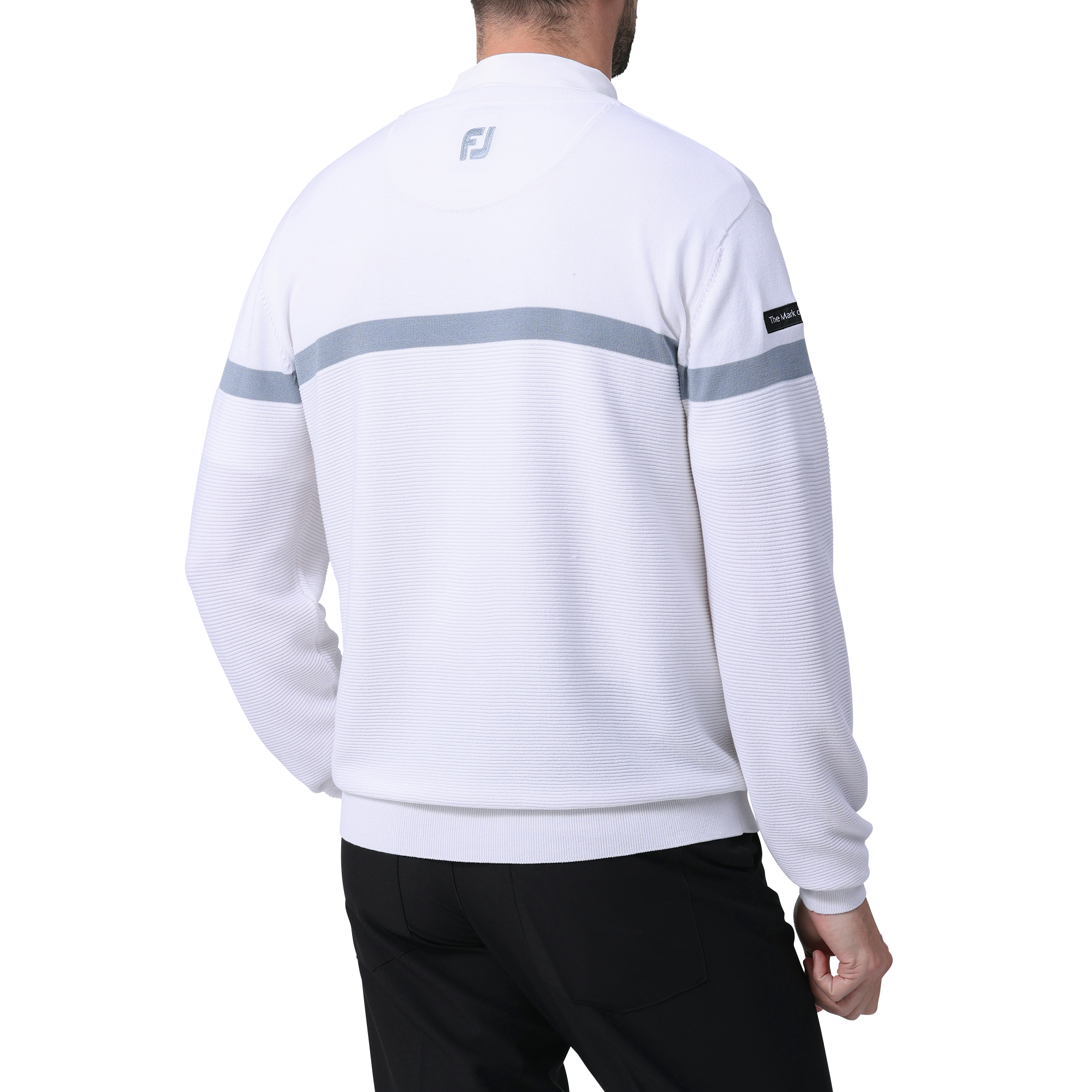 チェストライン長袖クルーネックセーター