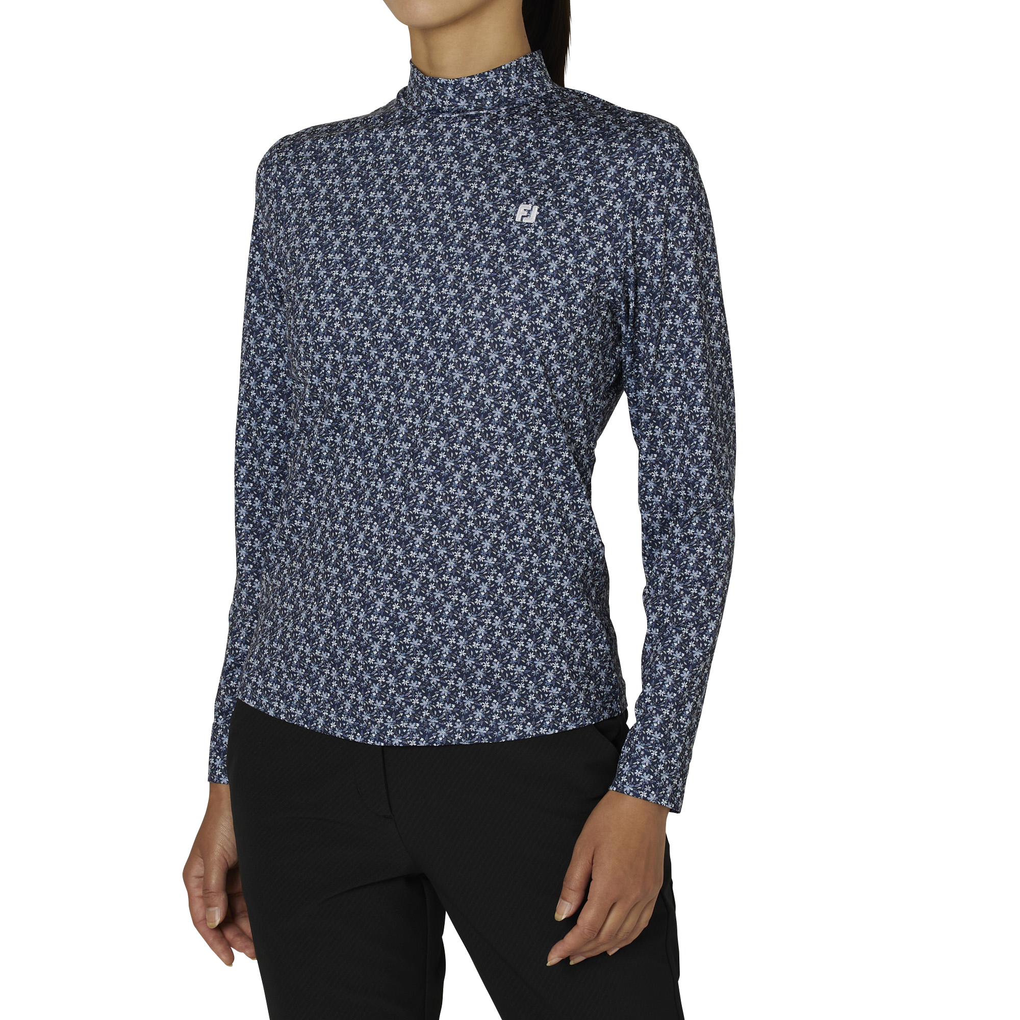 新品タグ付き JOFIT ジョーフィット ゴルフ シャツ 長袖 XS 花柄 WOMEN'S フローラルプリント 長袖モックネックシャツ - FootJoy Japan