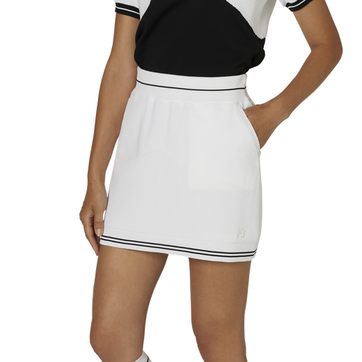 WOMEN&#39;S 編地切替え ニットプルオンスカート