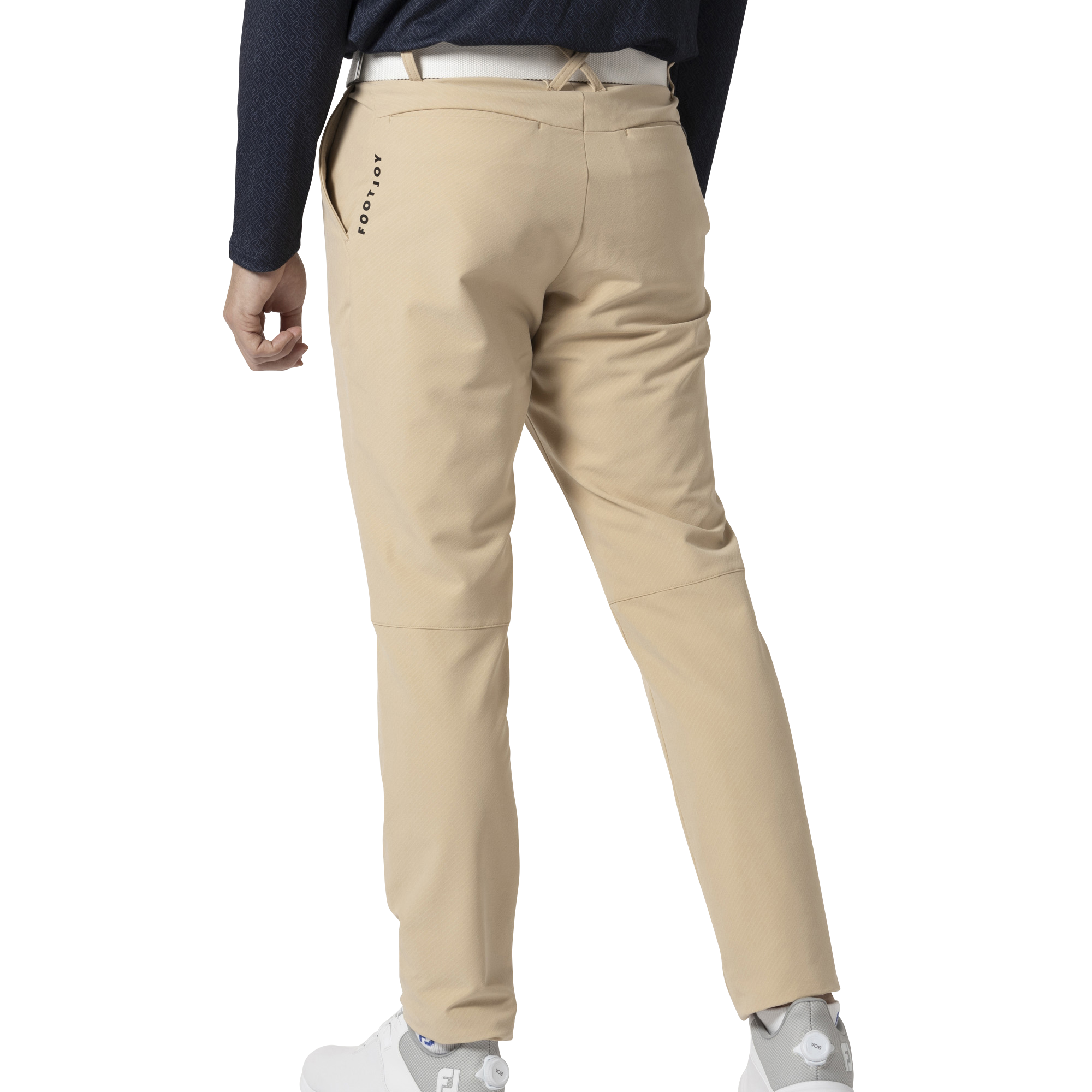 MEN'S TWINSOF 撥水裏起毛レジメンタルストライプ ストレッチロングパンツ