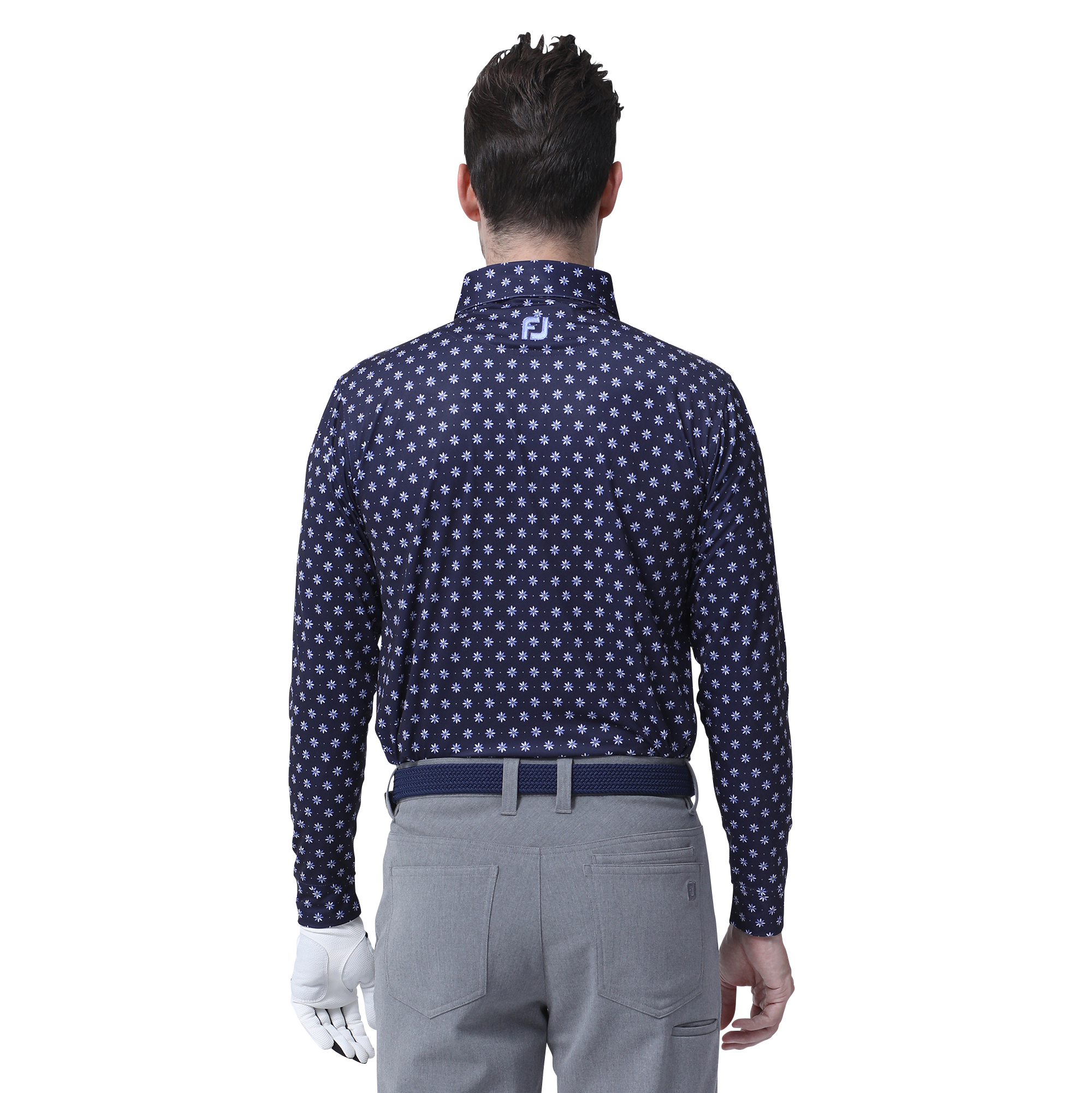 MEN'S マルチカラーフラワーパターン長袖ボタンダウンシャツ