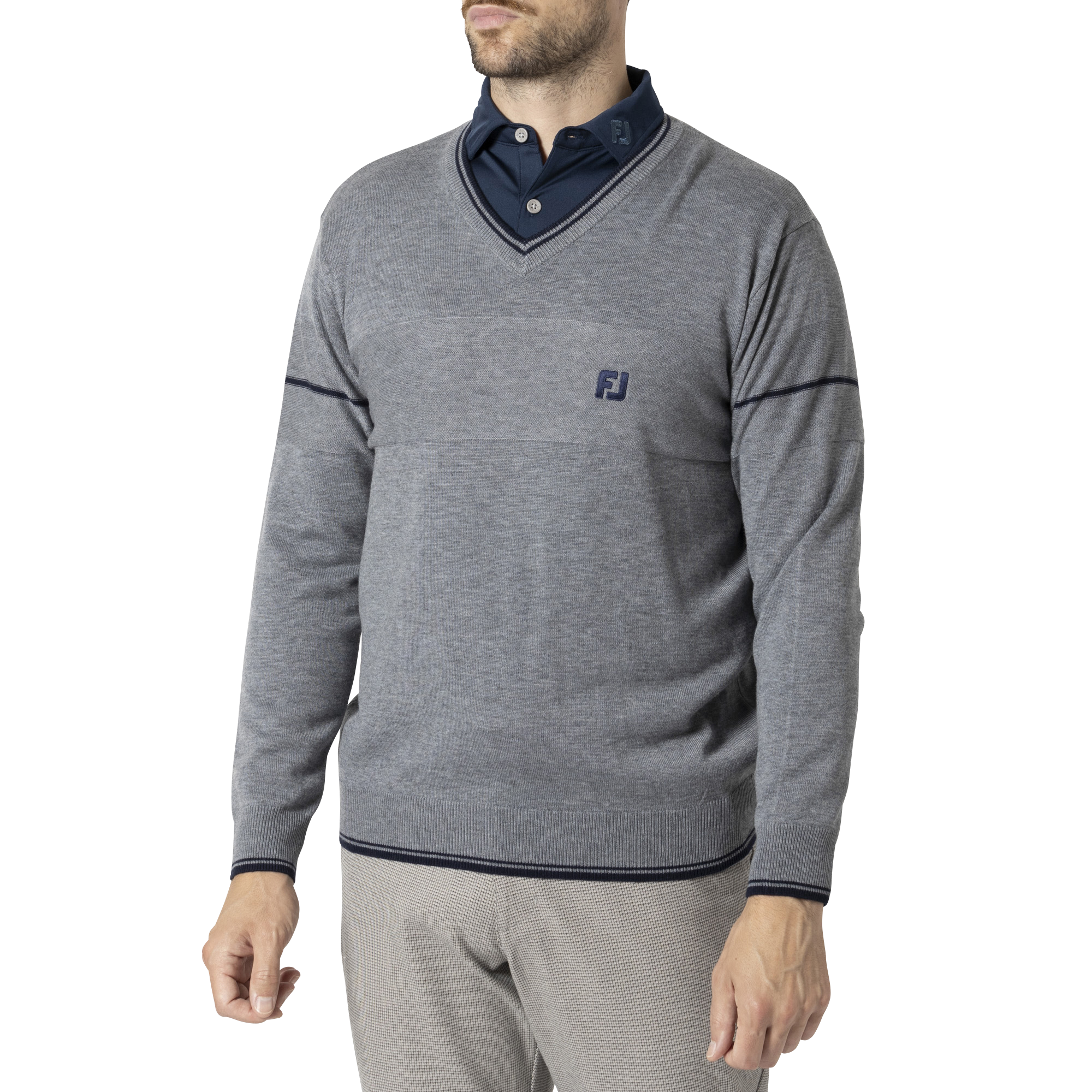 MEN'S スリーブライン 長袖Vネックセーター - FootJoy Japan