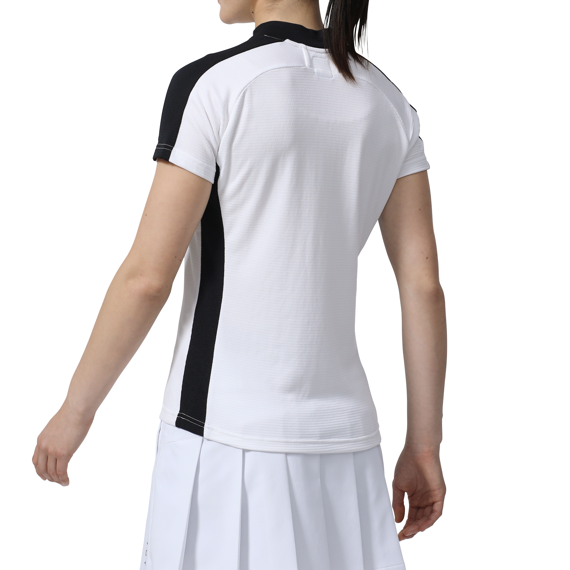 DRY THROUGHLIGHT カラーブロック半袖モックネックシャツ