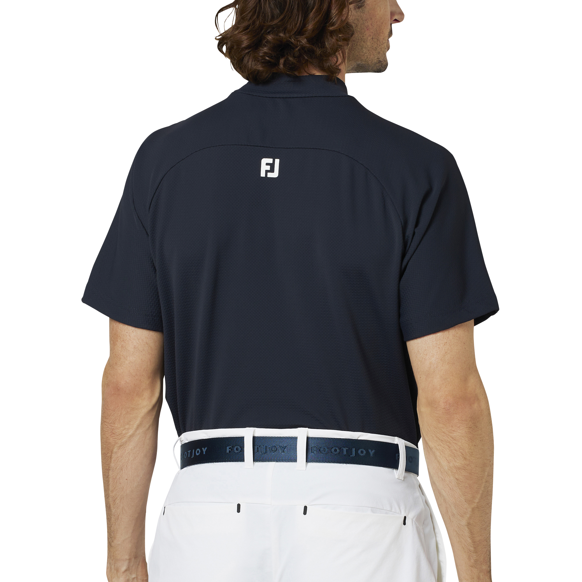 半袖モックネックシャツ