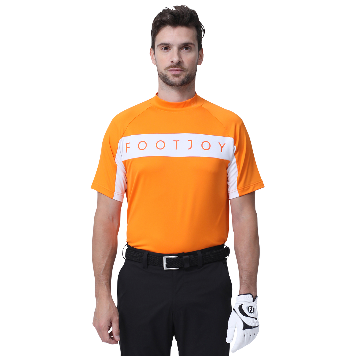 MEN'S カラーブロックラグラン半袖モックネックシャツ - FootJoy MEN'S カラーブロックラグラン半袖モックネックシャツ - FootJoy