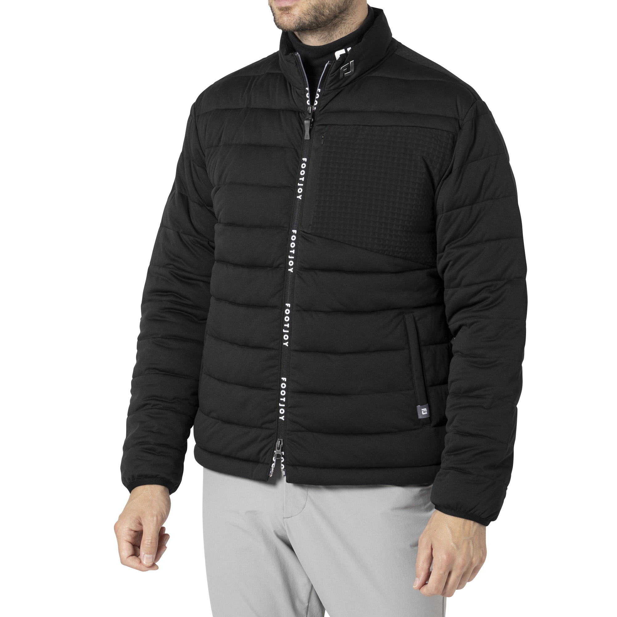 MEN'S 防風ニットラミネーション 長袖フルジップ中綿ジャケット