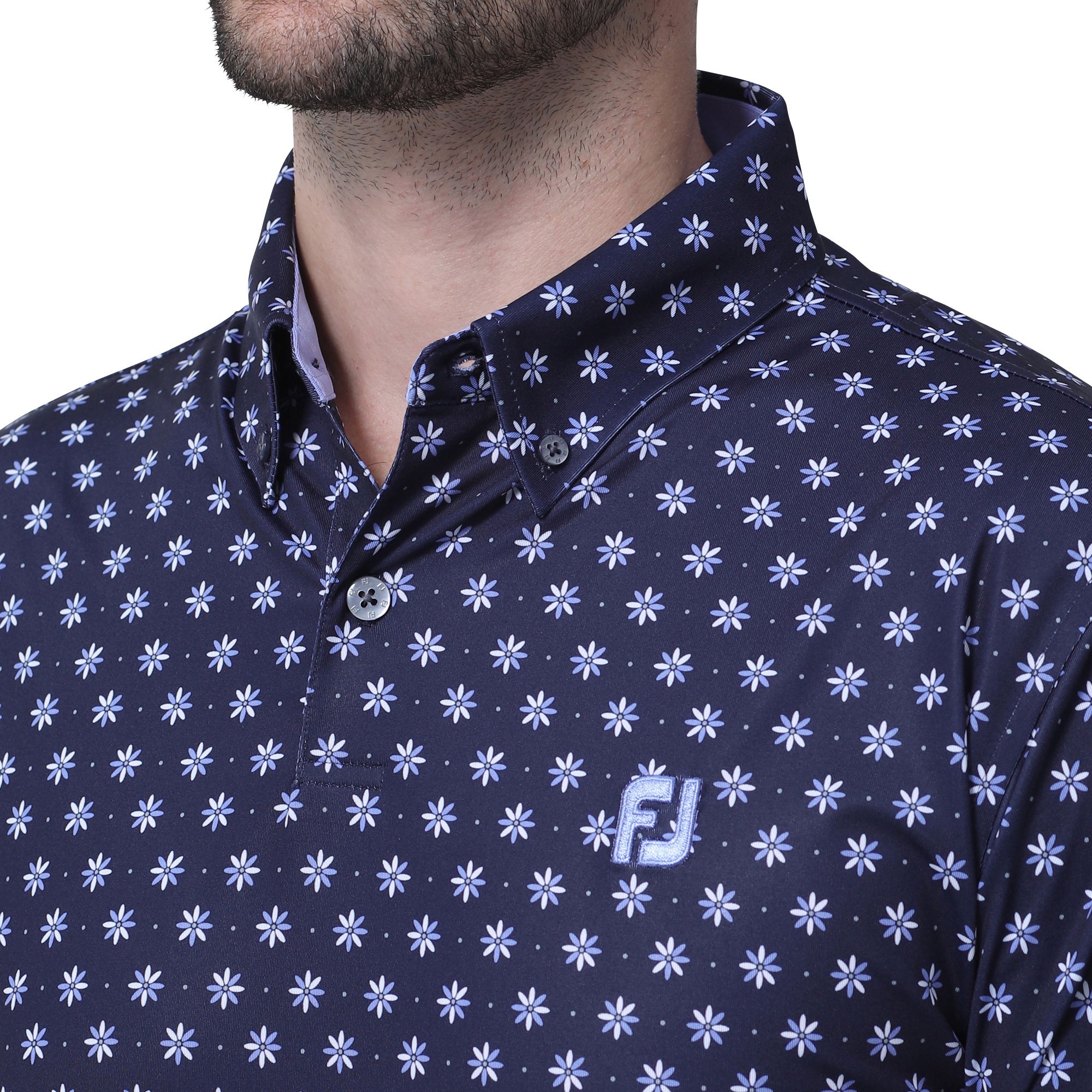 MEN'S マルチカラーフラワーパターン長袖ボタンダウンシャツ