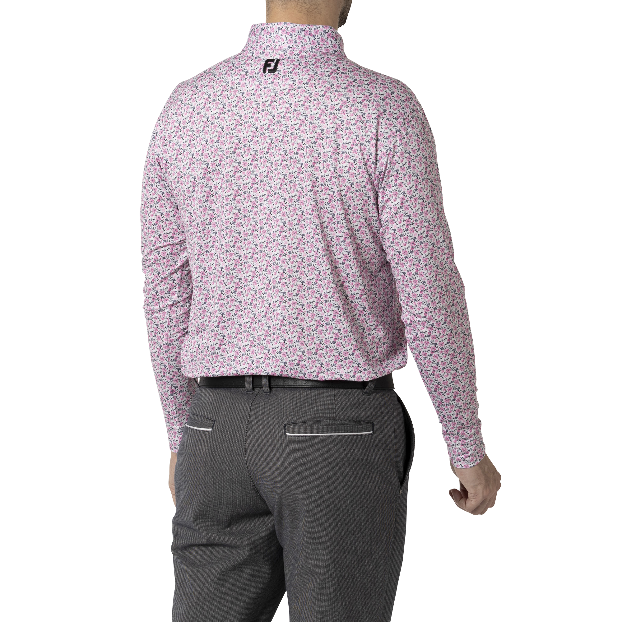 MEN'S フローラルプリント 長袖ボタンダウンシャツ