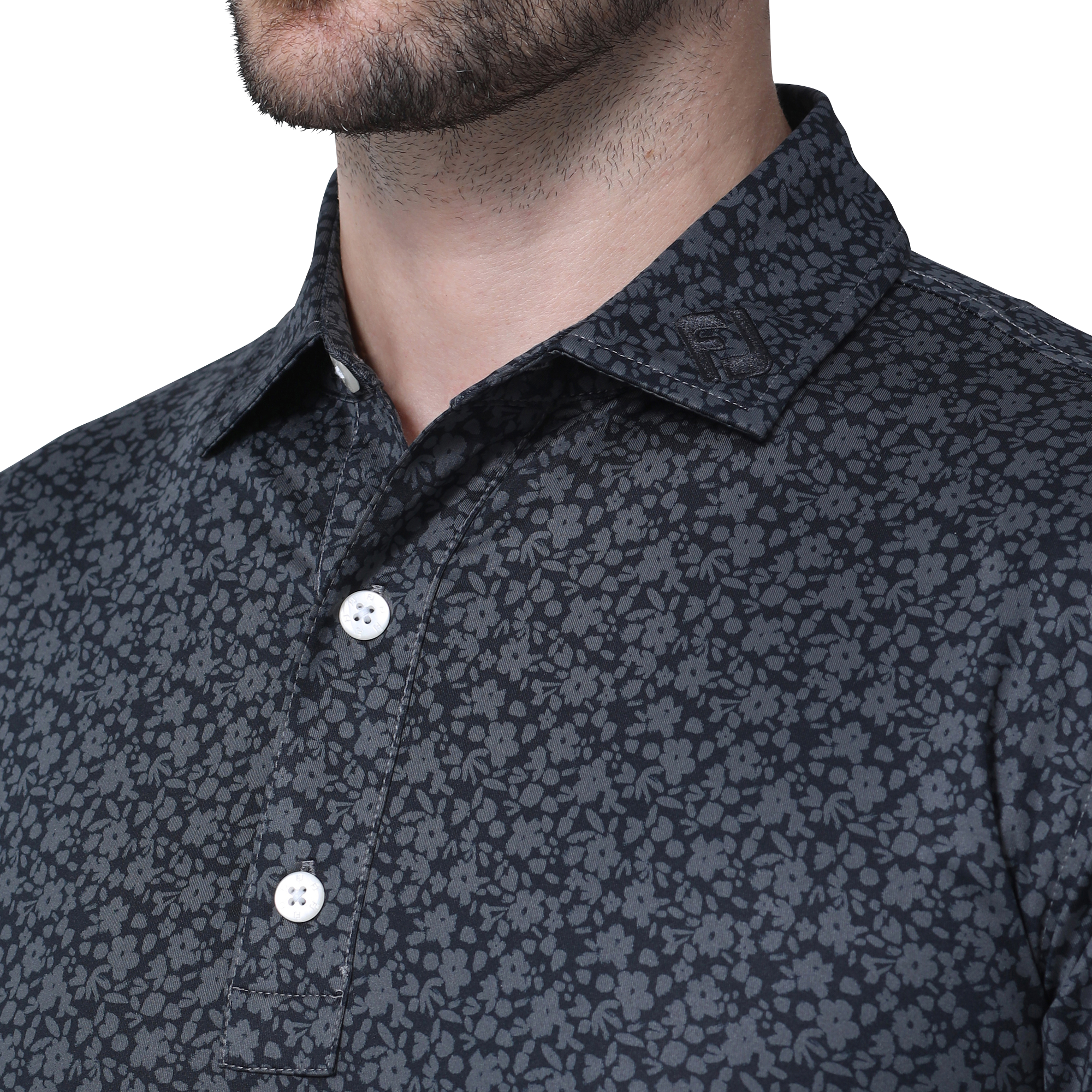 MEN'S スケッチフラワープリント長袖シャツ