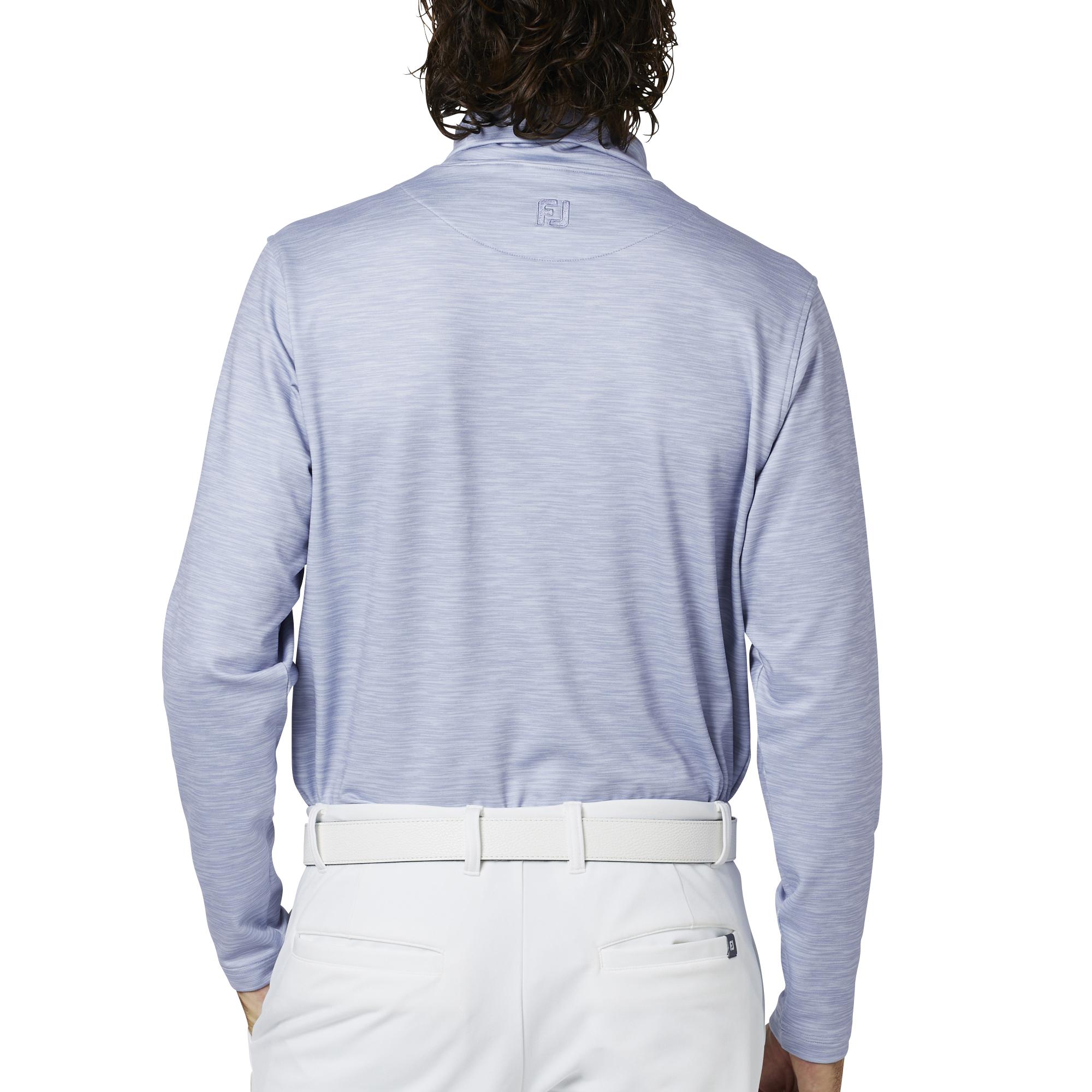 スペースダイロールネック裏起毛長袖シャツ