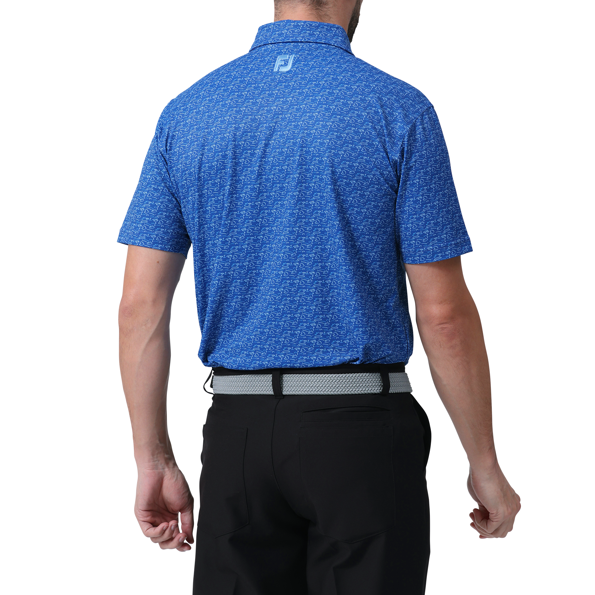 ゴルフコースプリント半袖シャツ