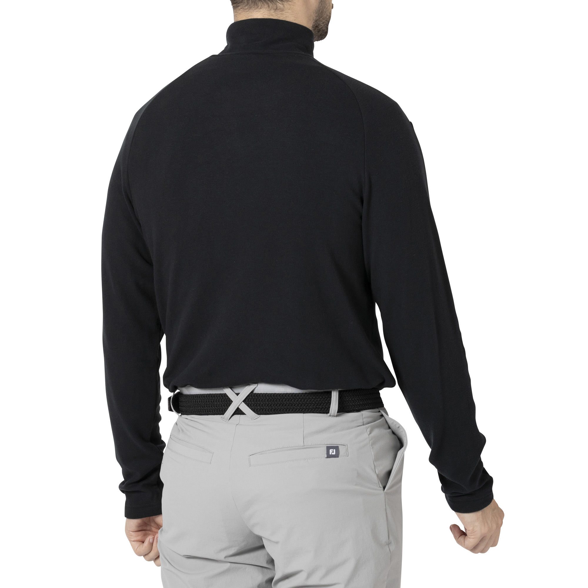 MEN'S 起毛ストレッチ 長袖モックネックシャツ