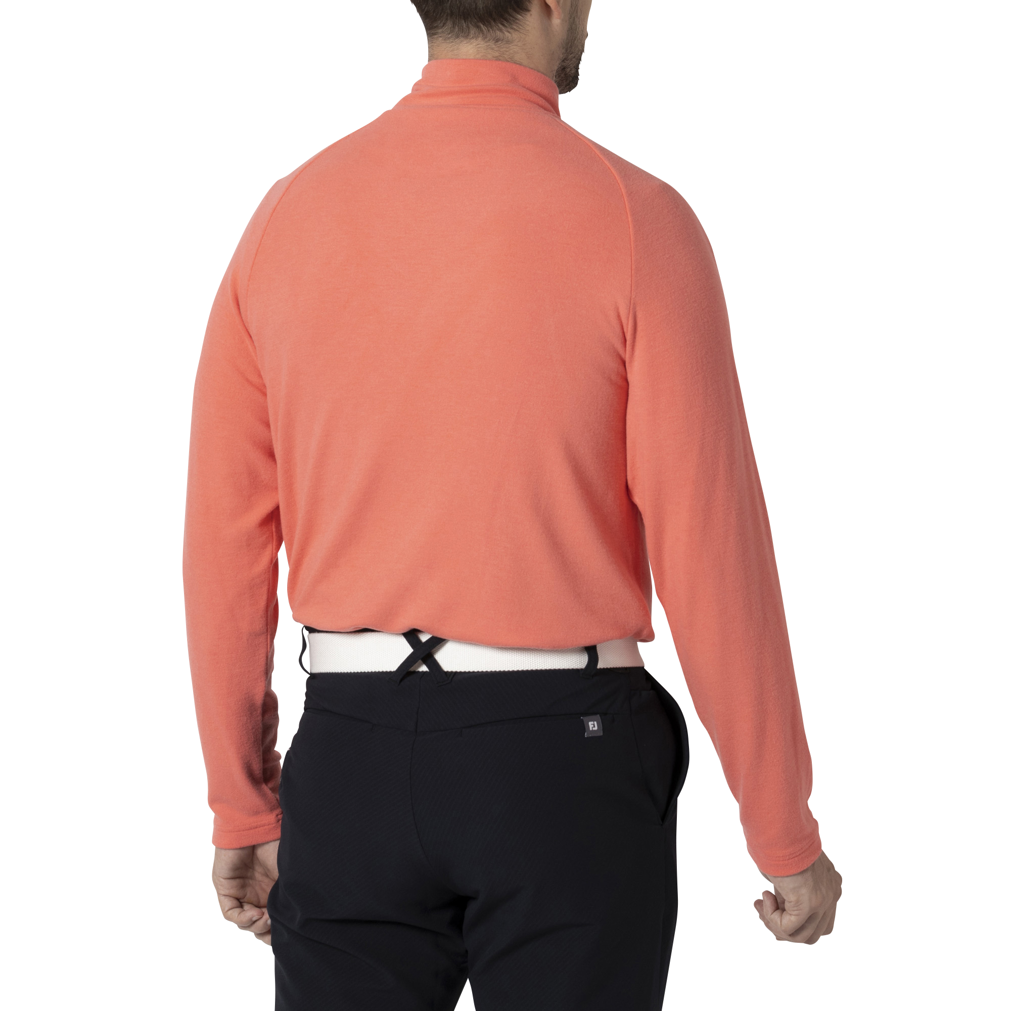 MEN'S 起毛ストレッチ 長袖モックネックシャツ