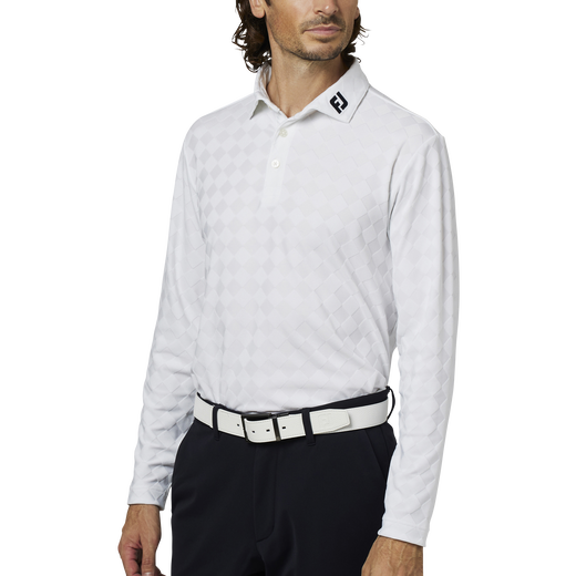 アーガイルジャカード長袖シャツ