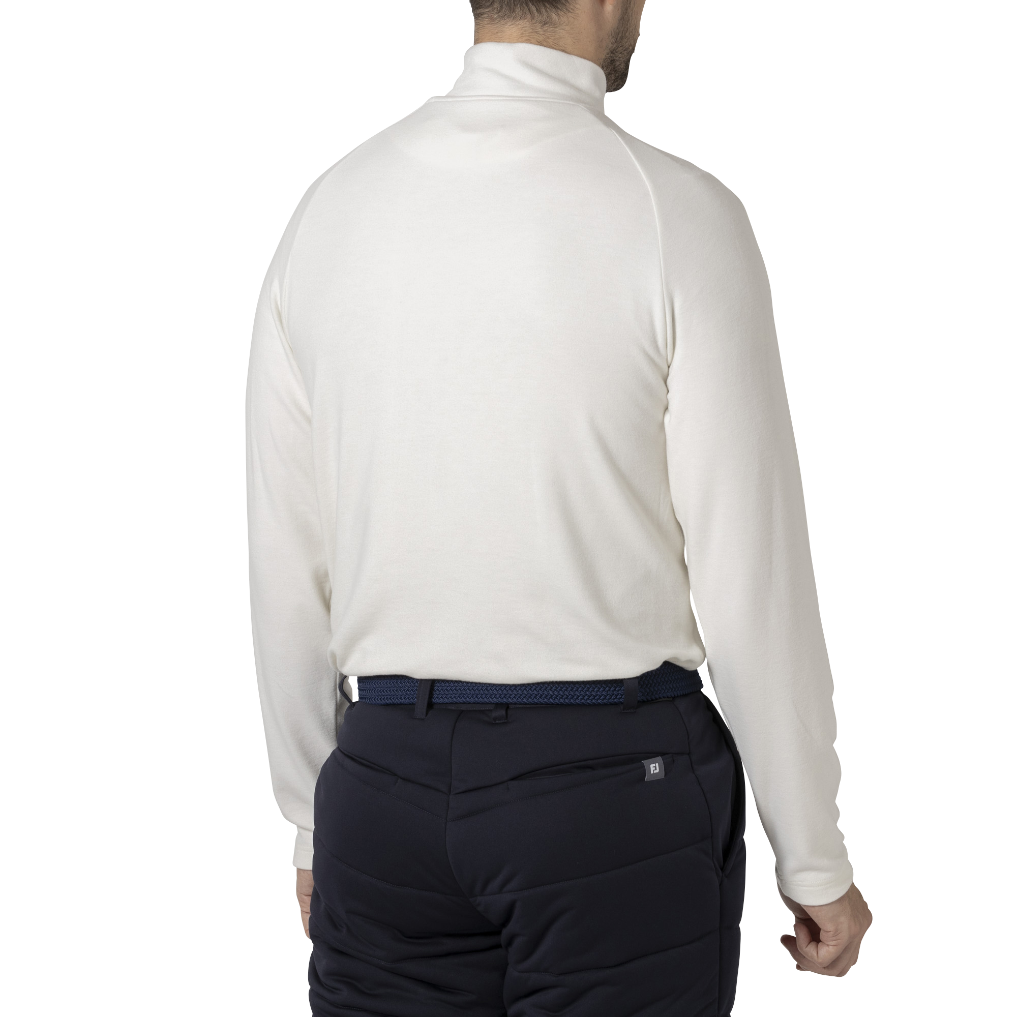 MEN'S 起毛ストレッチ 長袖モックネックシャツ