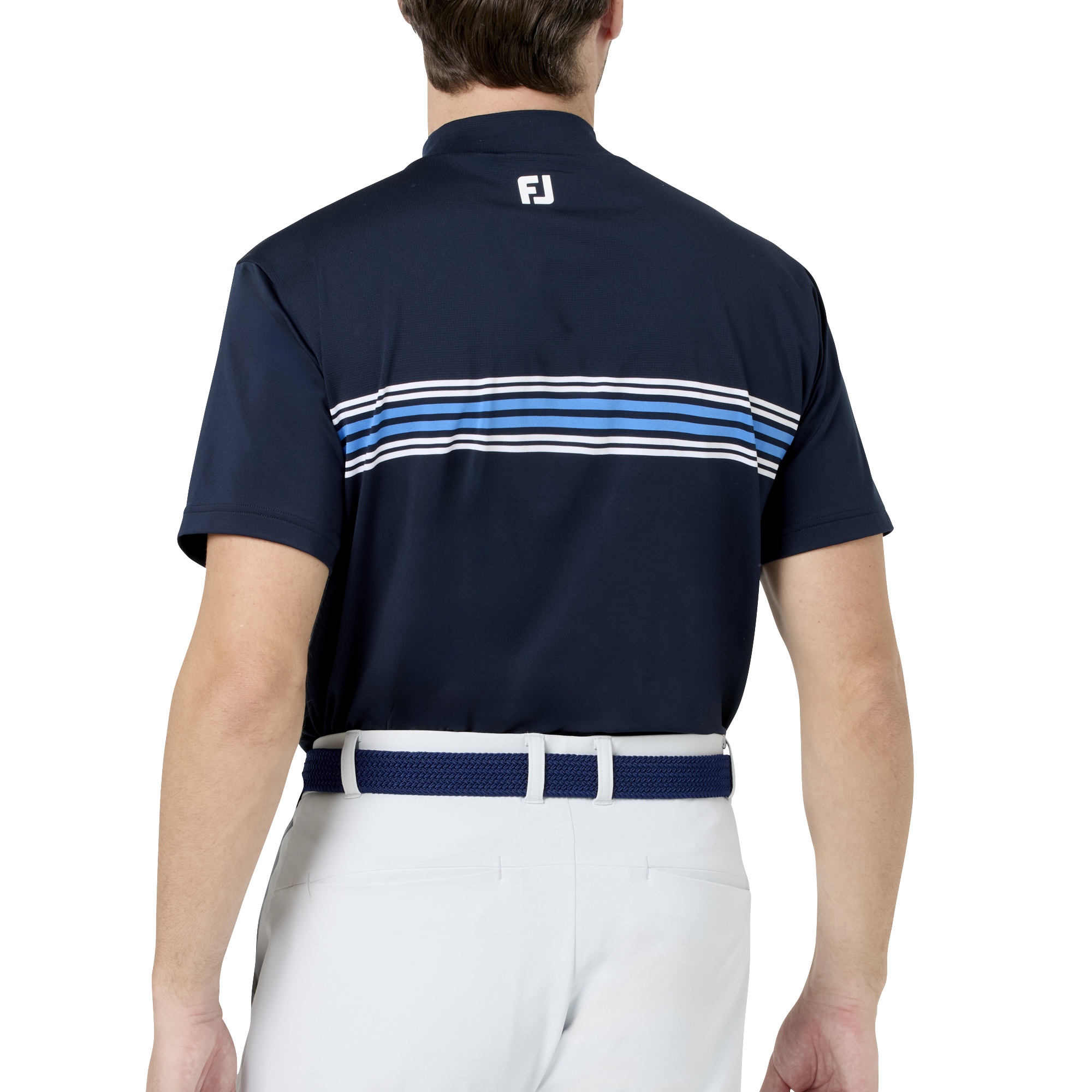 マルチクーリングメッシュ パネルボーダー モックネックシャツ