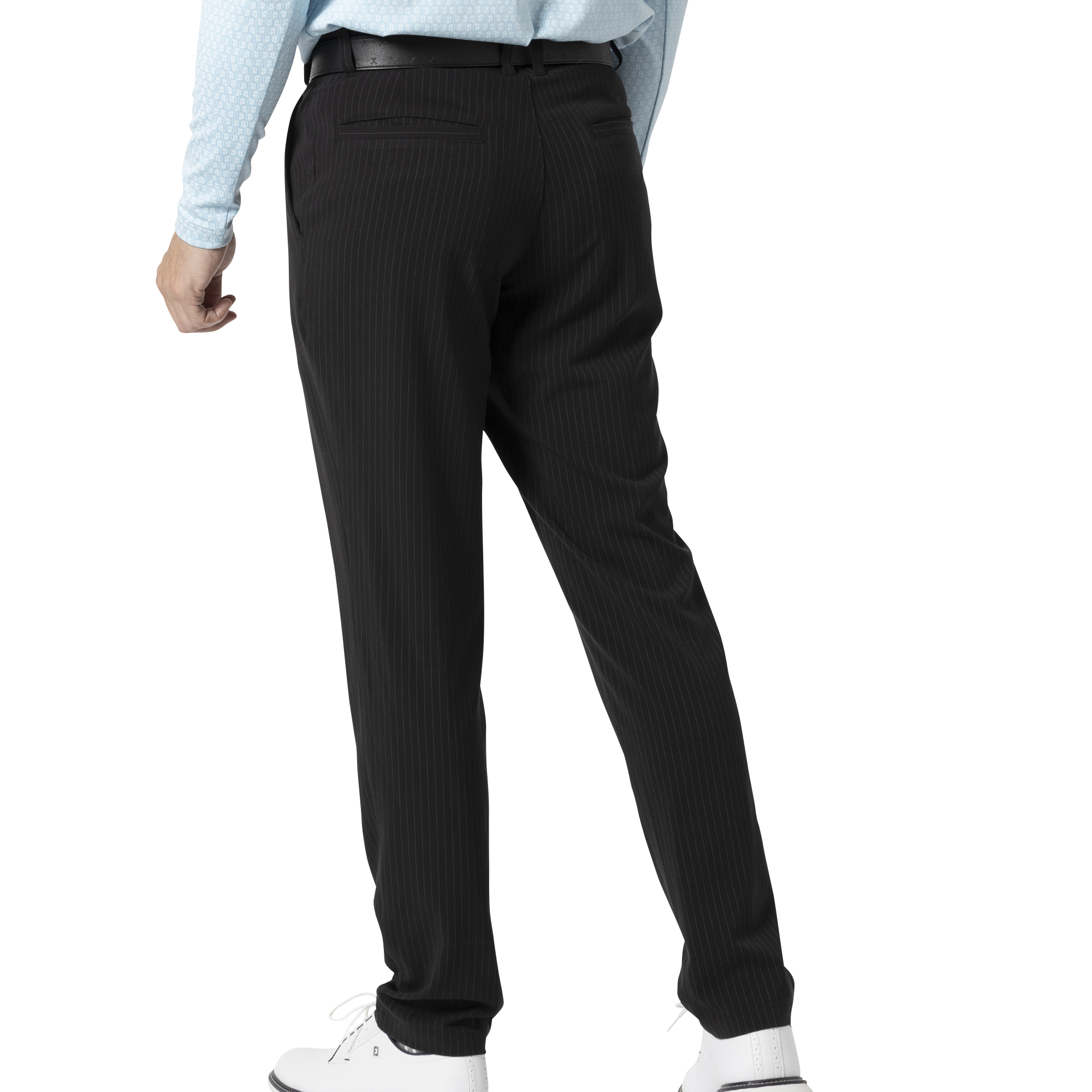 MEN'S ピンストライプ ストレッチロングパンツ