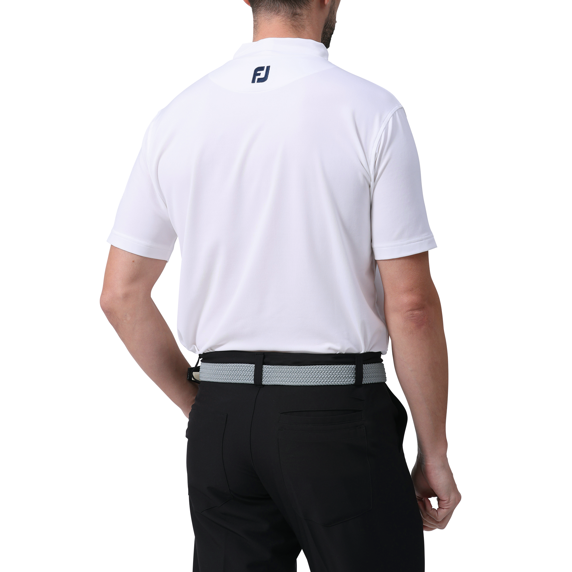 チェストライン半袖モックネックシャツ