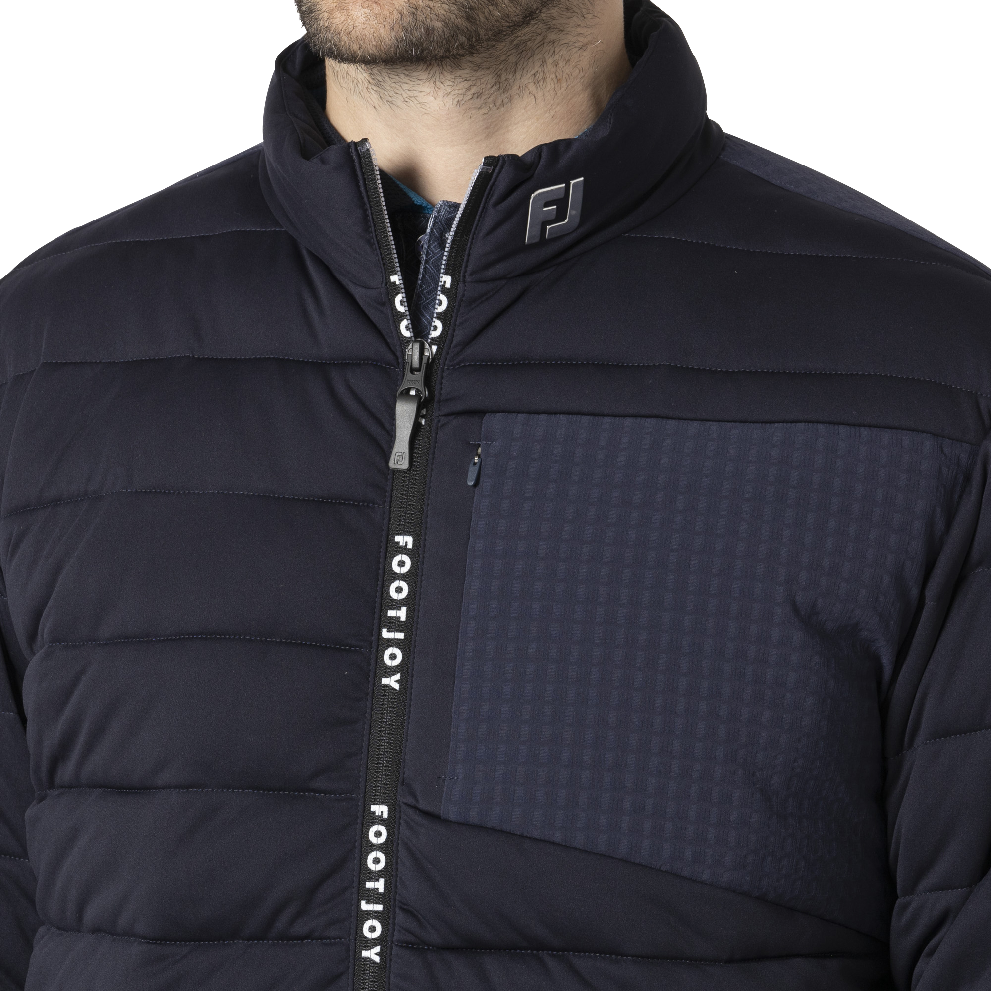 MEN'S 防風ニットラミネーション 長袖フルジップ中綿ジャケット