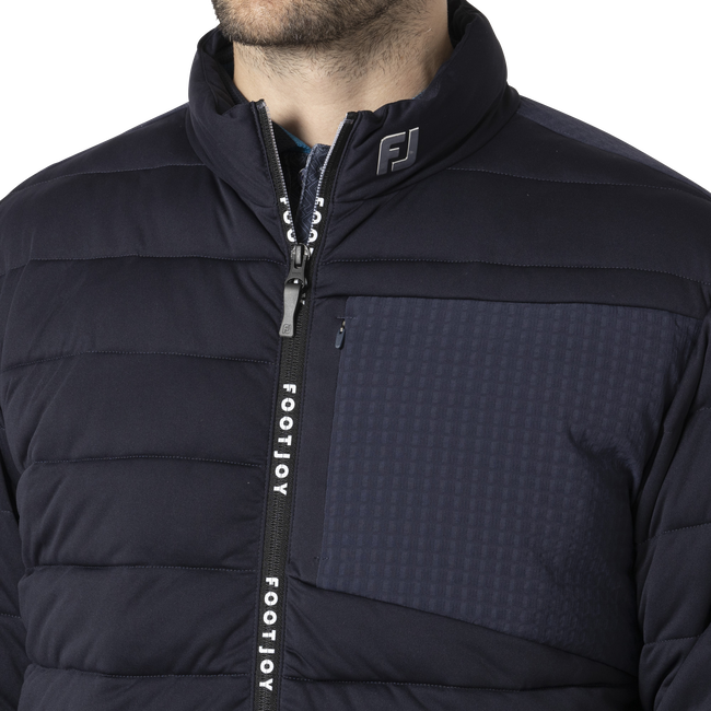 MEN'S 防風ニットラミネーション 長袖フルジップ中綿ジャケット MEN'S 防風ニットラミネーション 長袖フルジップ中綿ジャケット
