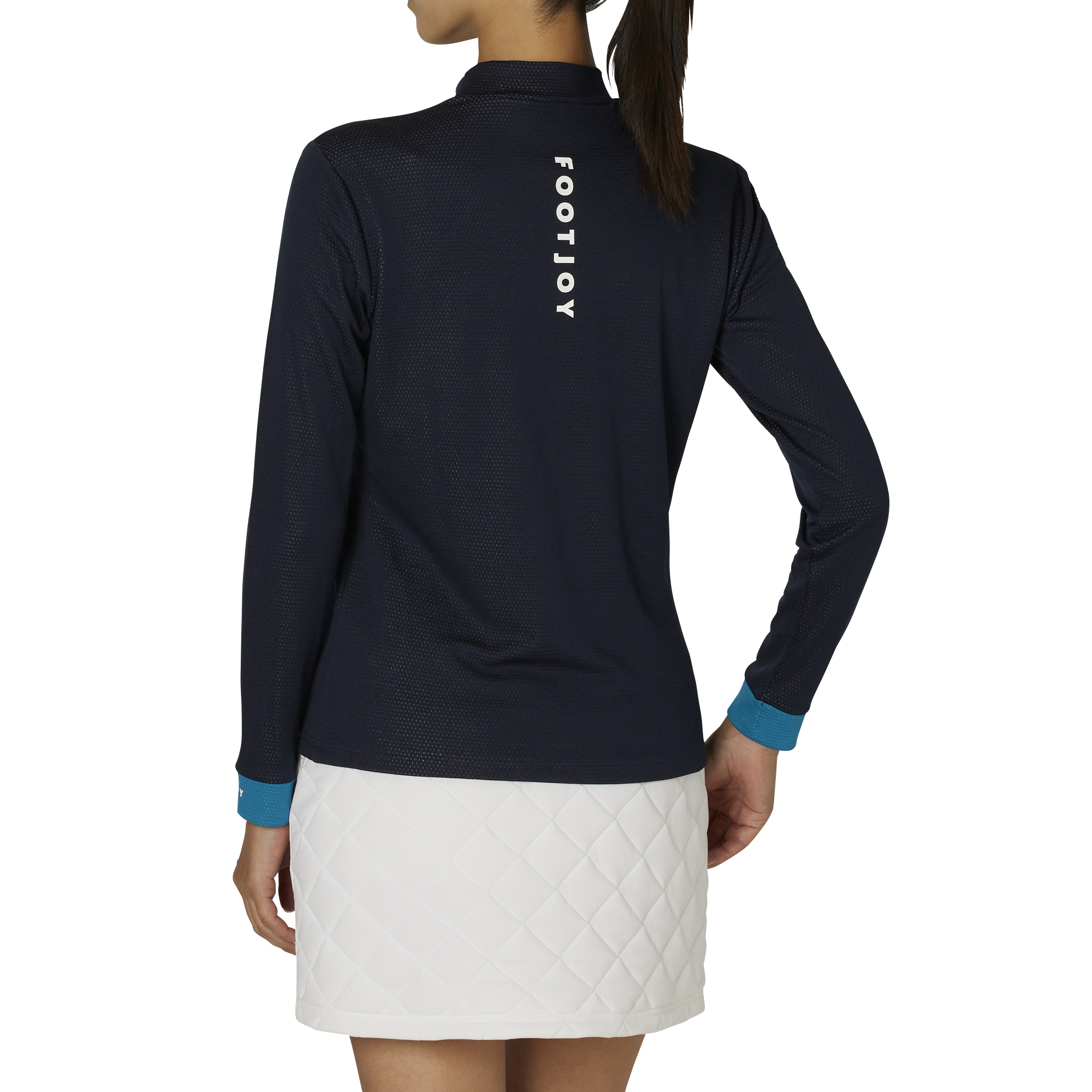 WOMEN'S DRY THROUGHLIGHT カラースリーブ 長袖モックネックシャツ