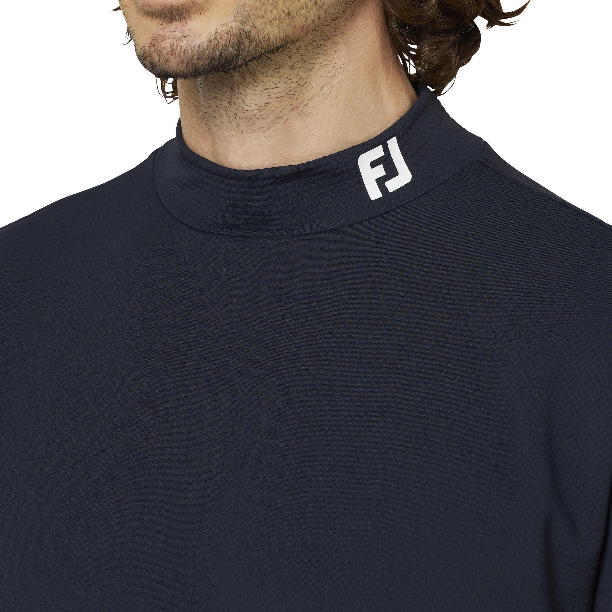 半袖モックネックシャツ