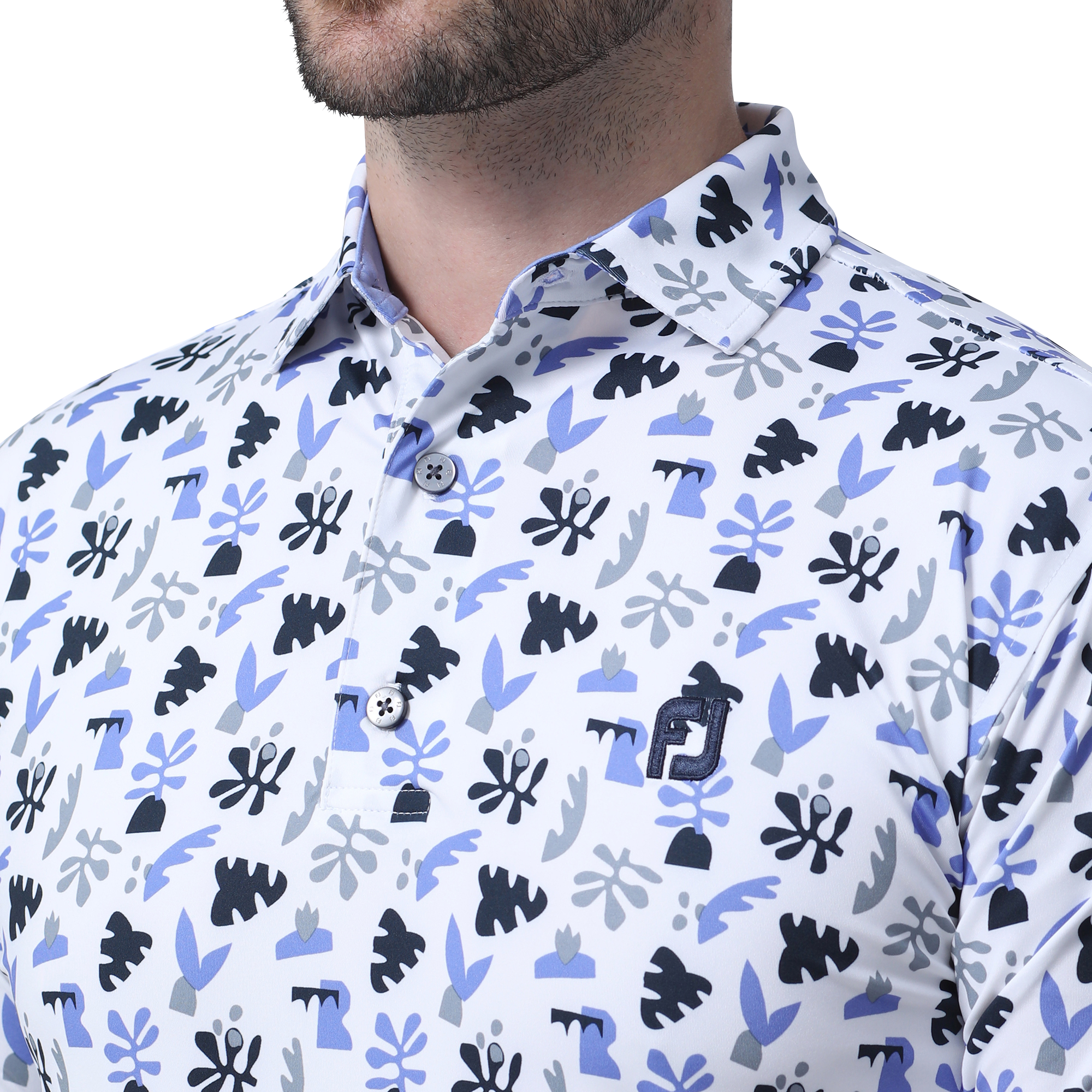 MEN'S ジャングルリーフ柄半袖シャツ