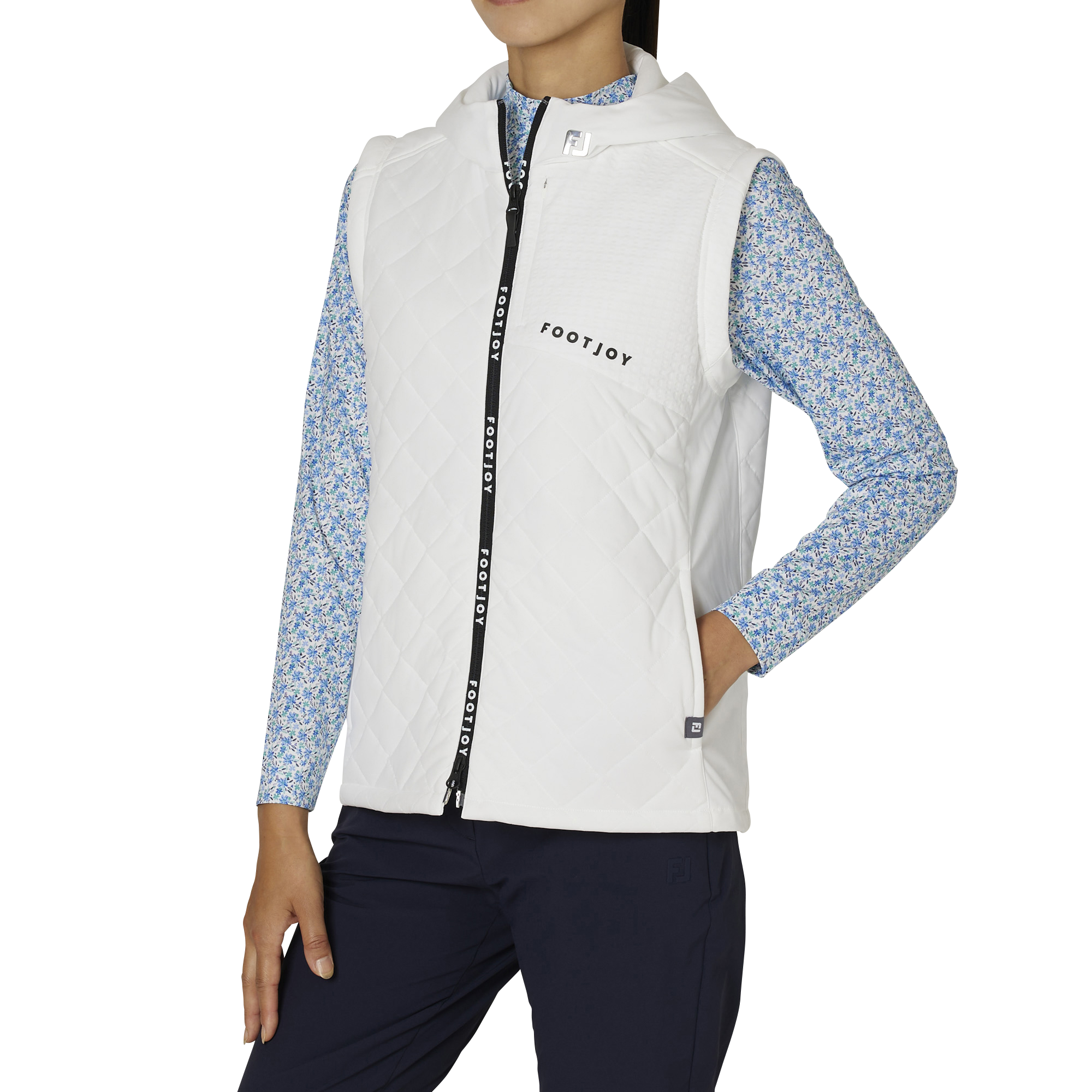 WOMEN'S 防風ニットラミネーション 長袖フルジップ中綿2WAYジャケット