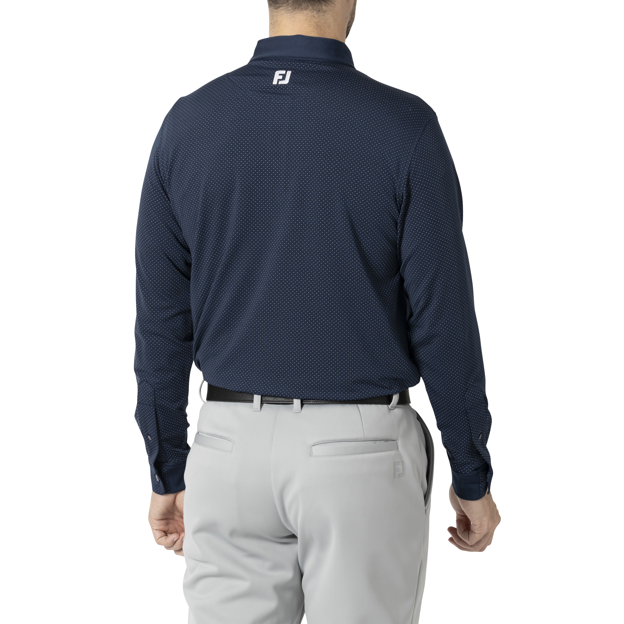 MEN'S ドットジャカード 長袖シャツ