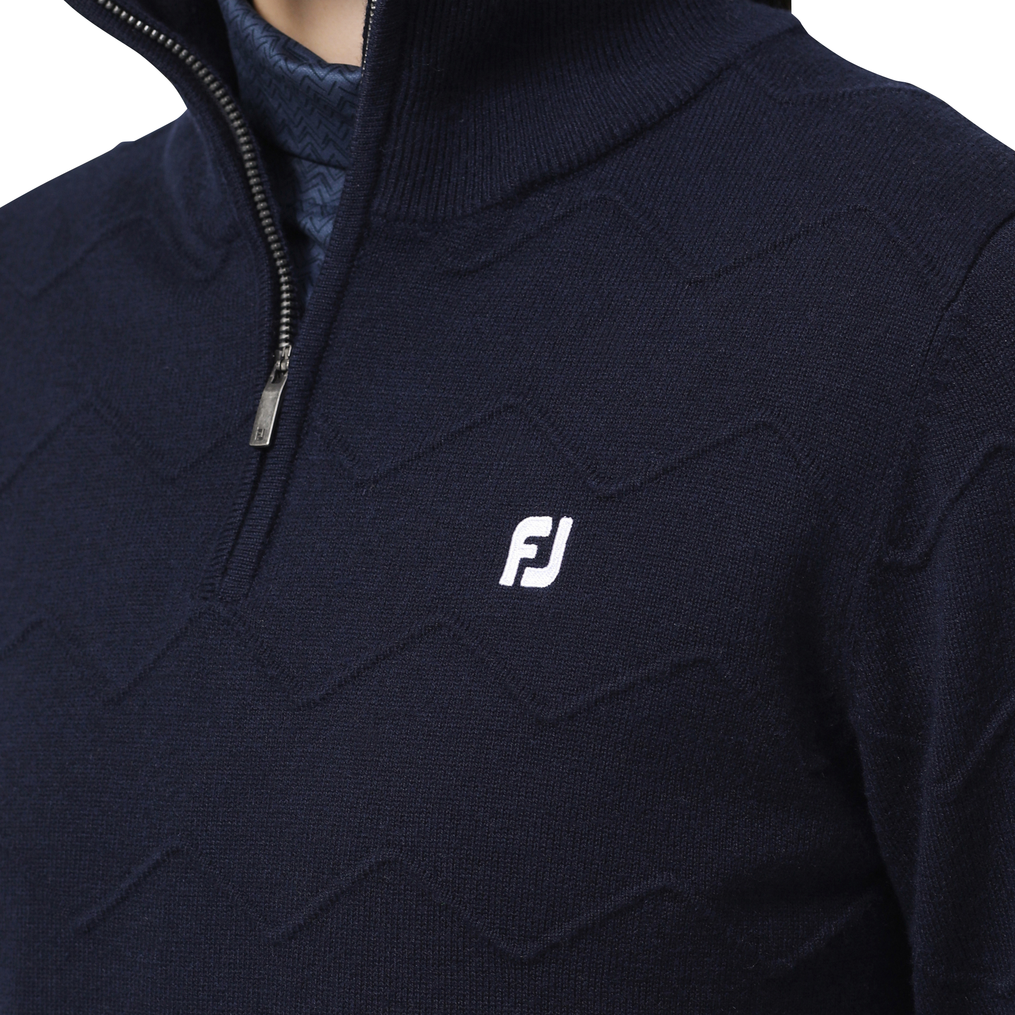 WOMEN'S シェブロンパターン ハーフジップ防風プルオーバー