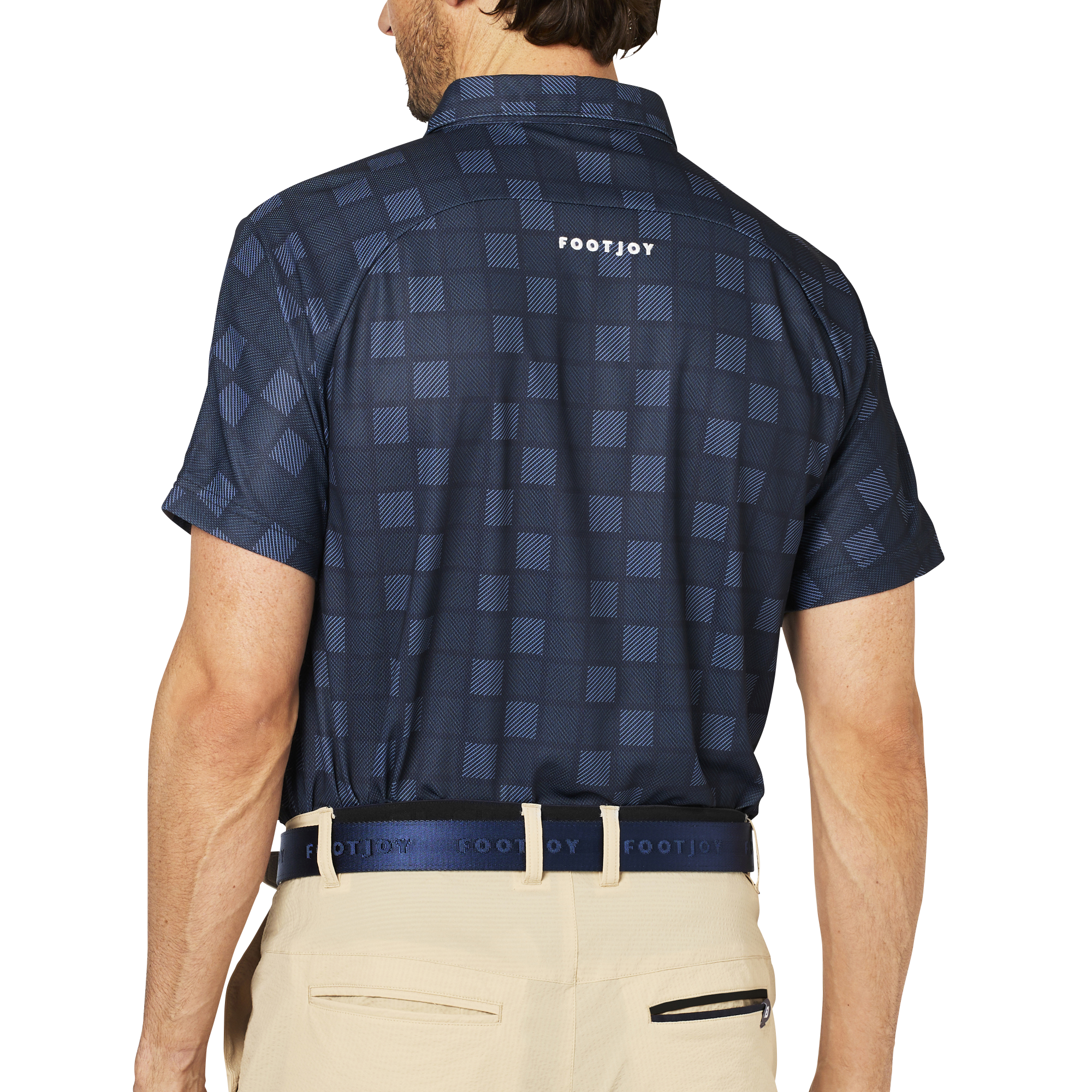 スクエアチェックスナップボタン半袖シャツ