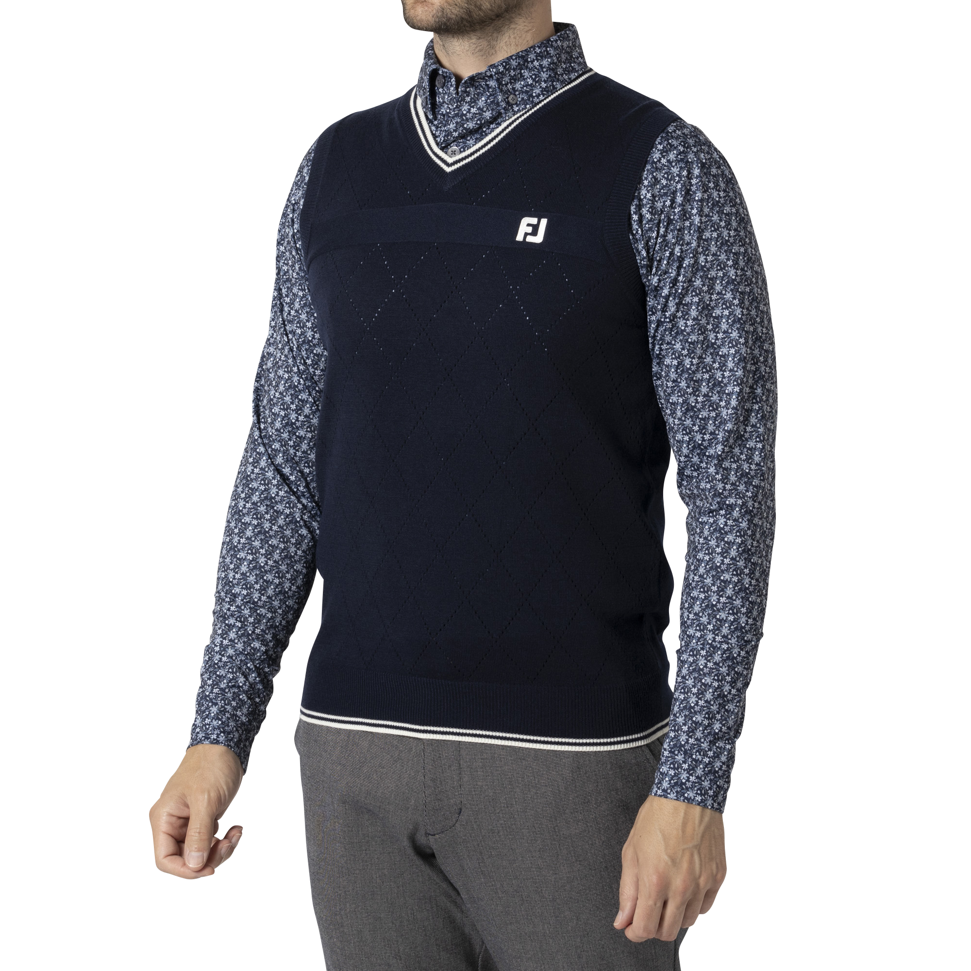 MEN'S ダイヤ柄 セーターベスト - FootJoy Japan