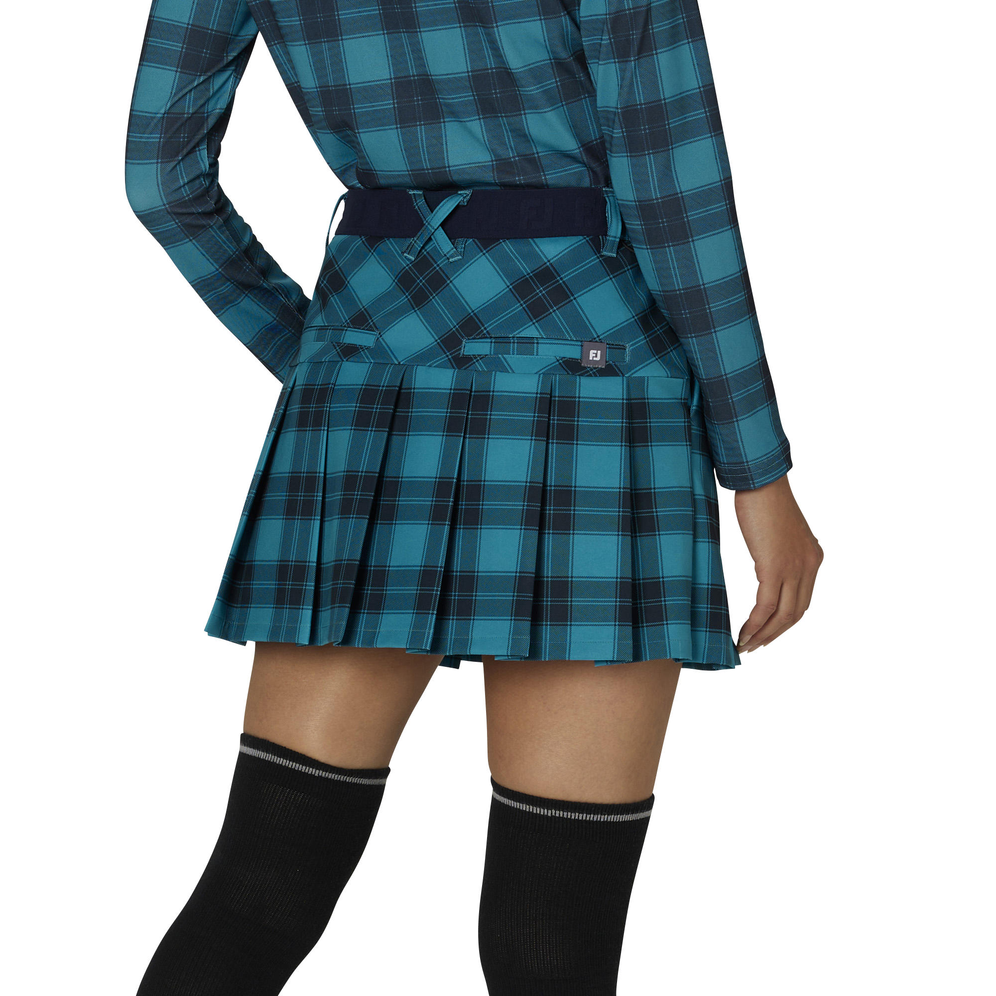 WOMEN'S TWINSOF 撥水 プリーツチェックスカート