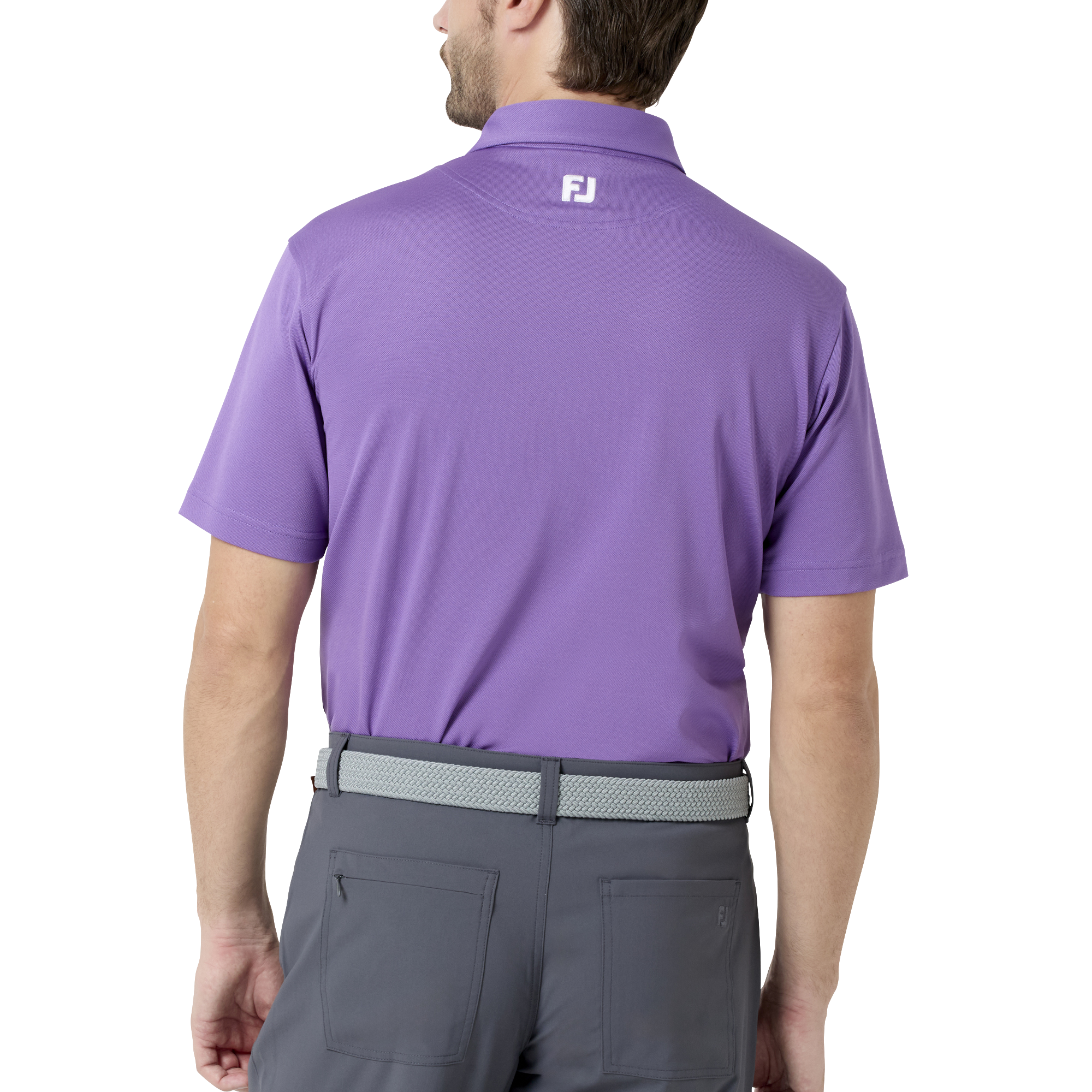 Essential Mens Solid ストレッチ鹿の子半袖シャツ