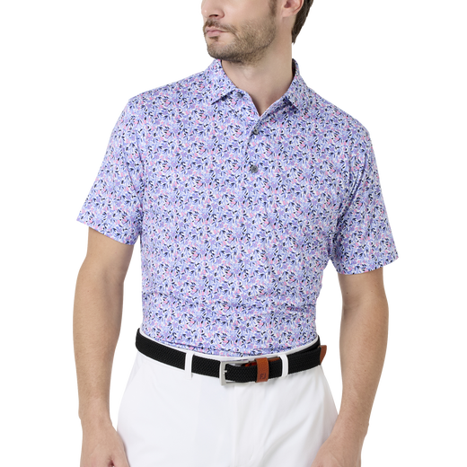 メドウプリント ストレッチライル半袖シャツ