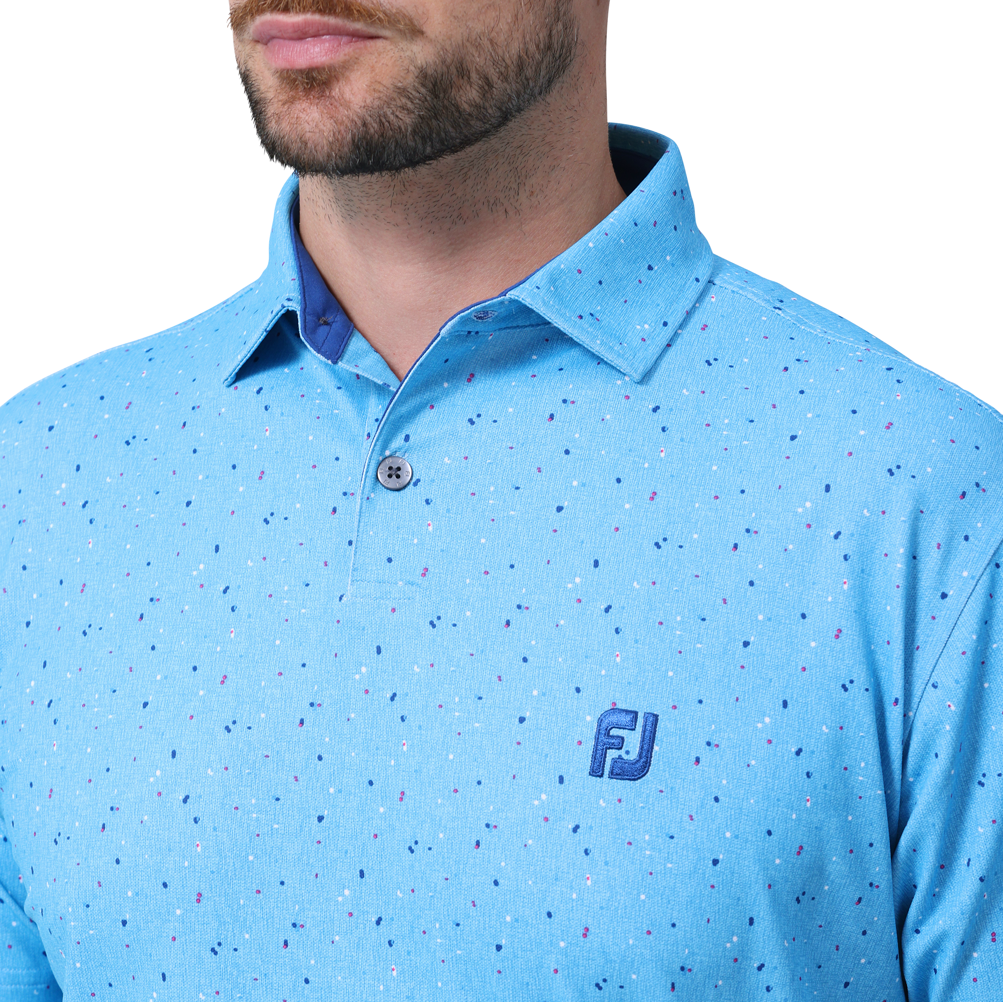 ツイードパターンプリント半袖シャツ