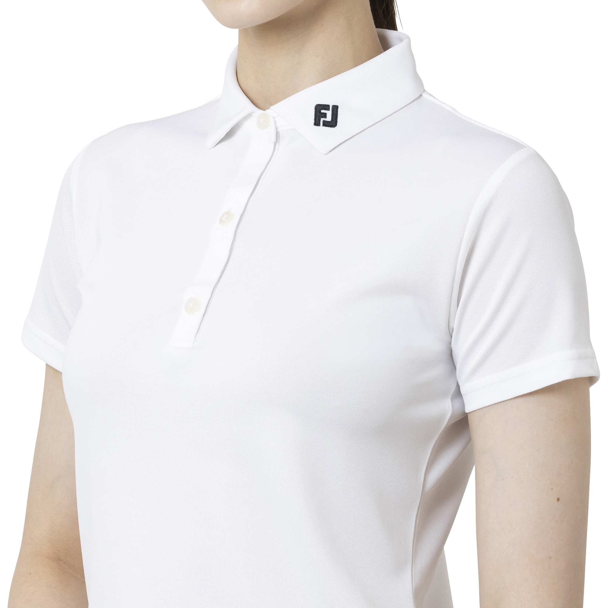 Essential Womens Solid ストレッチ鹿の子半袖シャツ