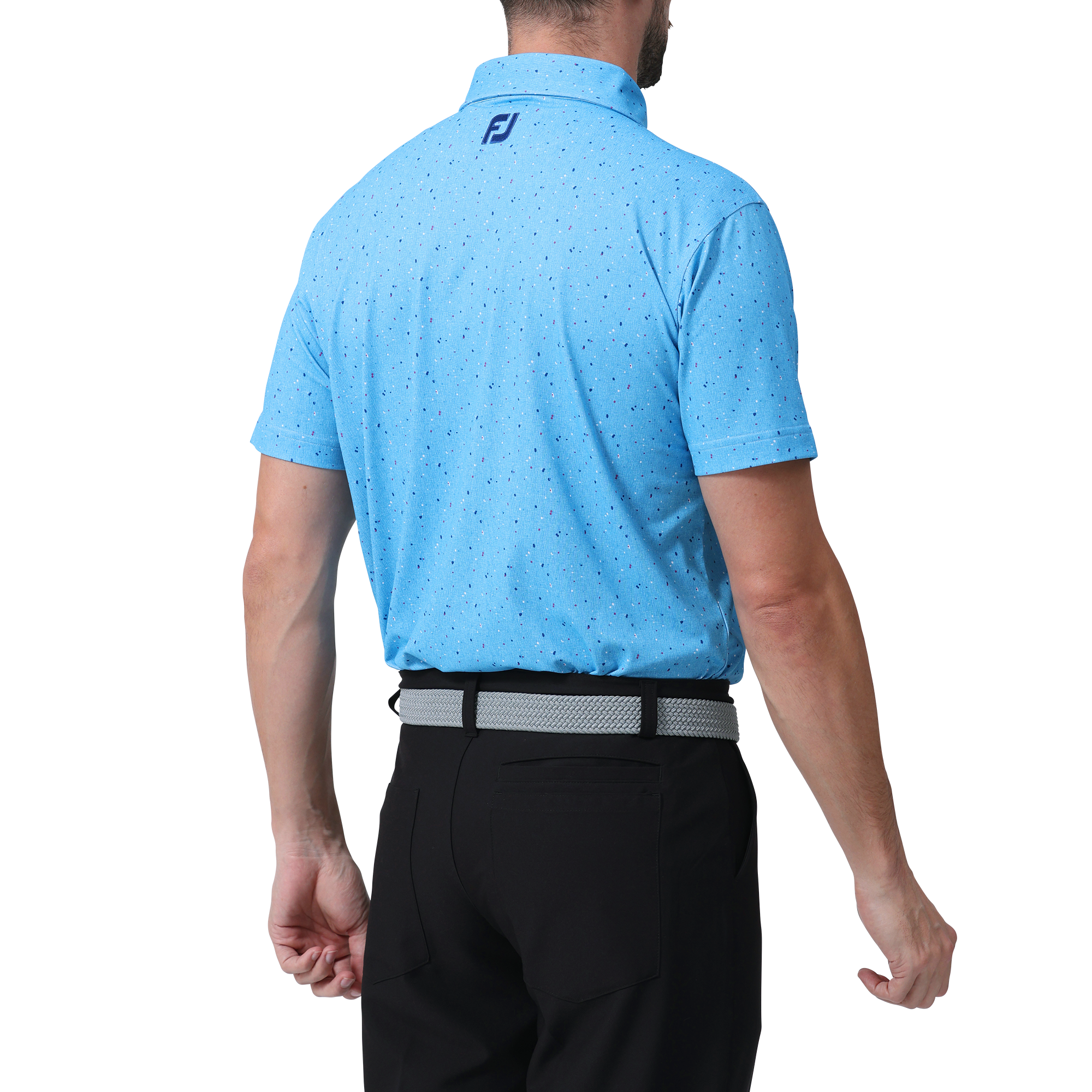 ツイードパターンプリント半袖シャツ