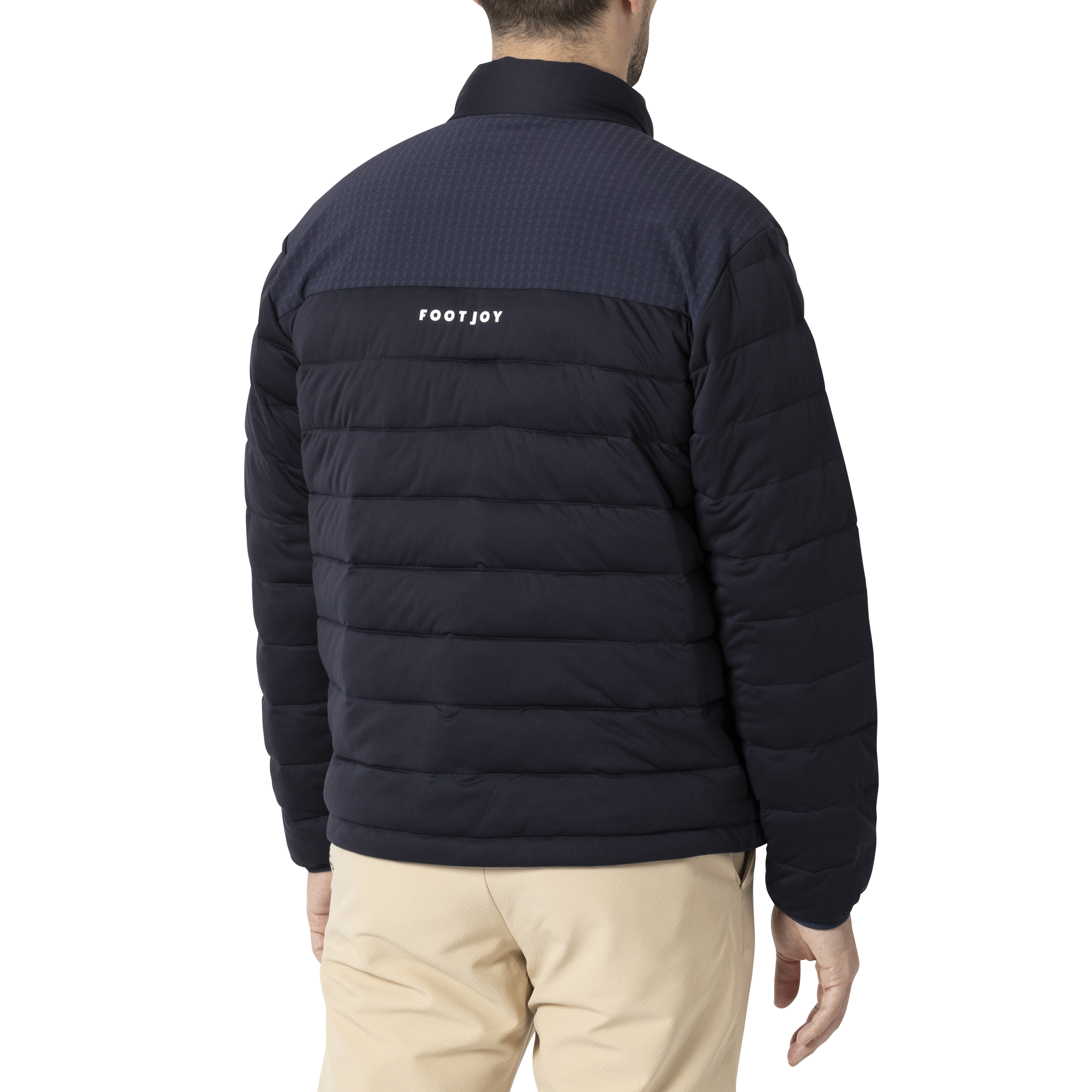 MEN'S 防風ニットラミネーション 長袖フルジップ中綿ジャケット