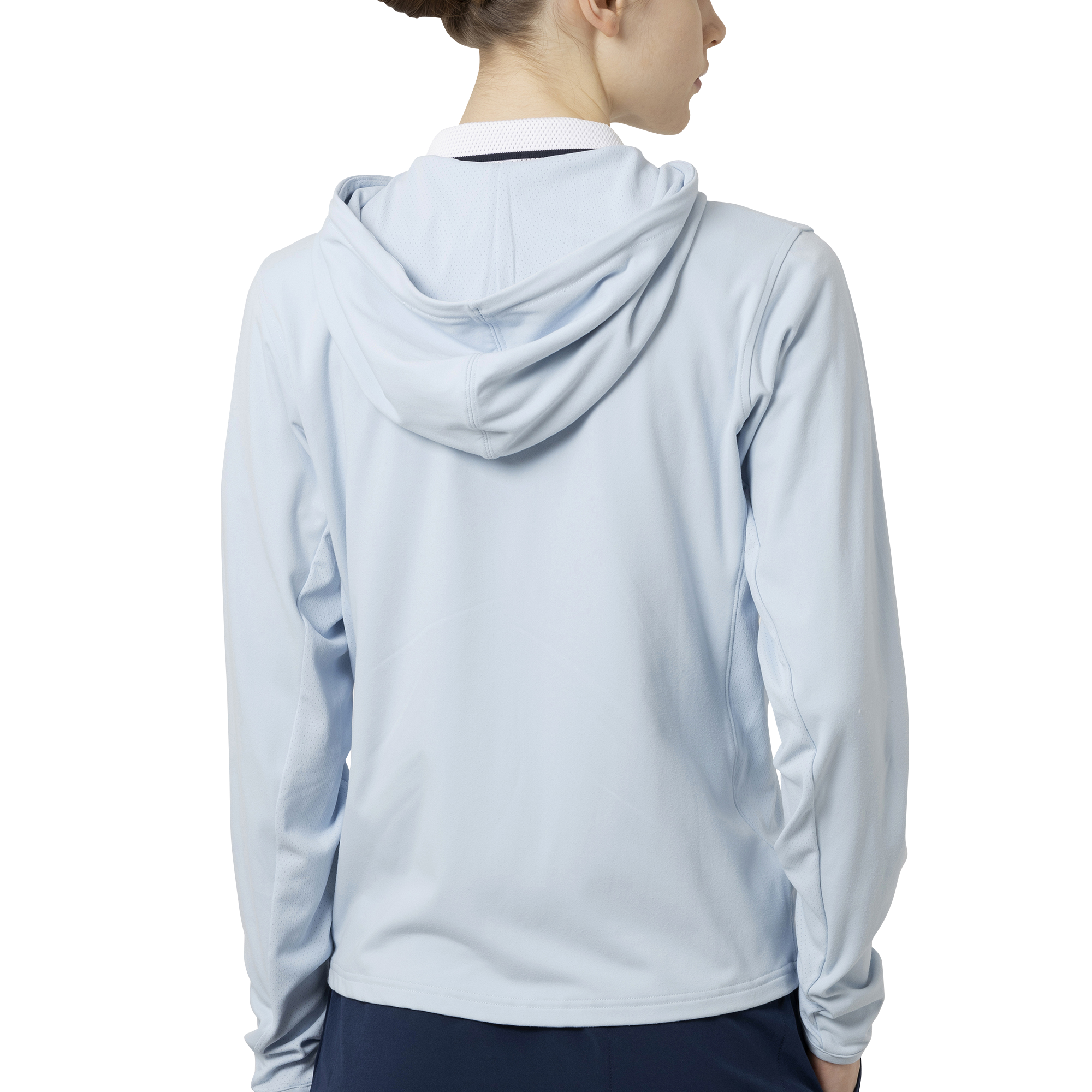 サイドメッシュ長袖フルジップフーディー