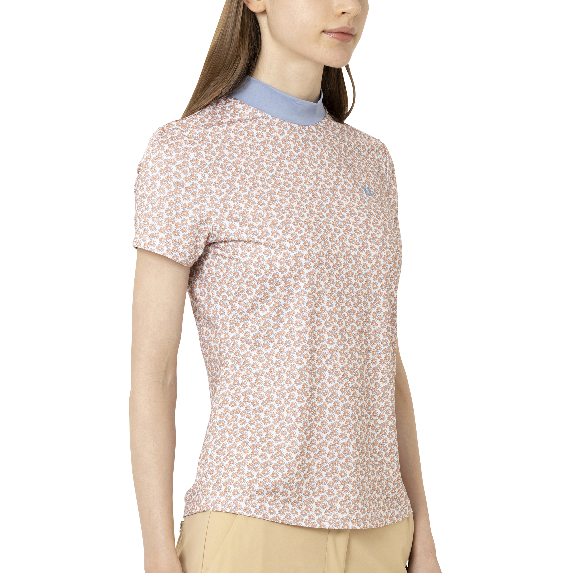 J♡ページ Amazon | [フットジョイ] ゴルフシャツ フラワープリント半袖