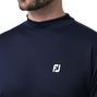 スリーブロゴ半袖モックネックシャツ