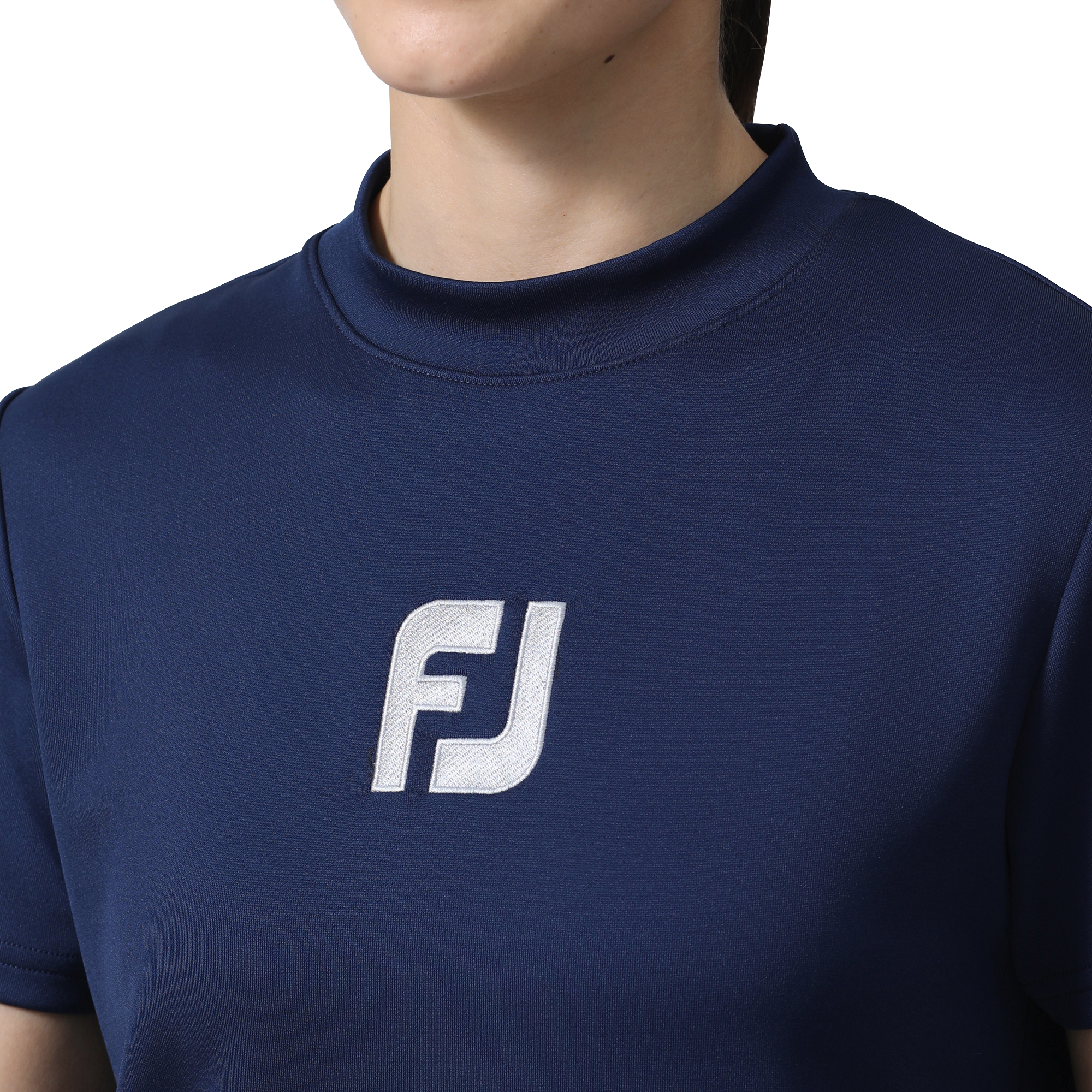 チェストロゴ半袖モックネックスウエット