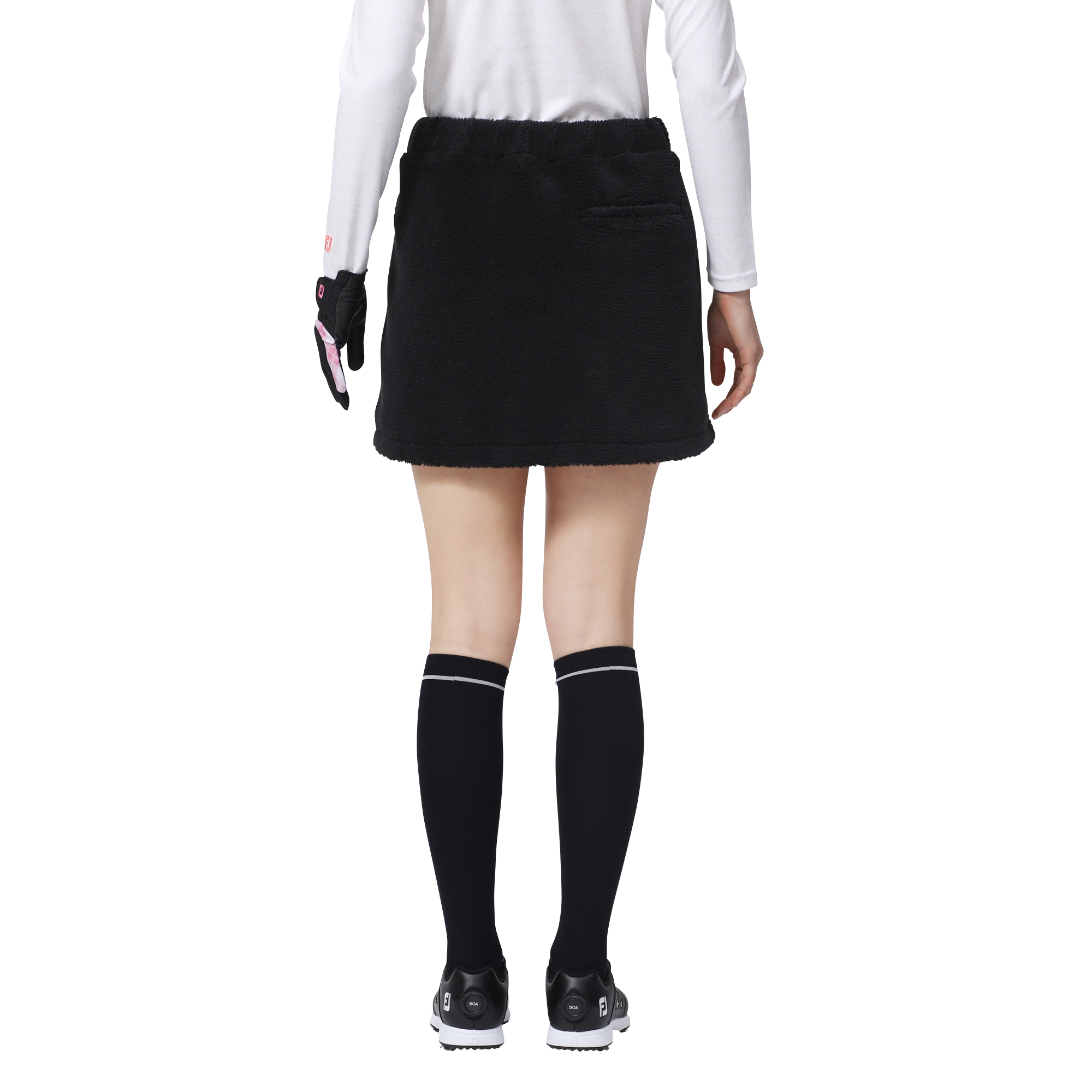 WOMEN'S ロゴリボン ボアスカート