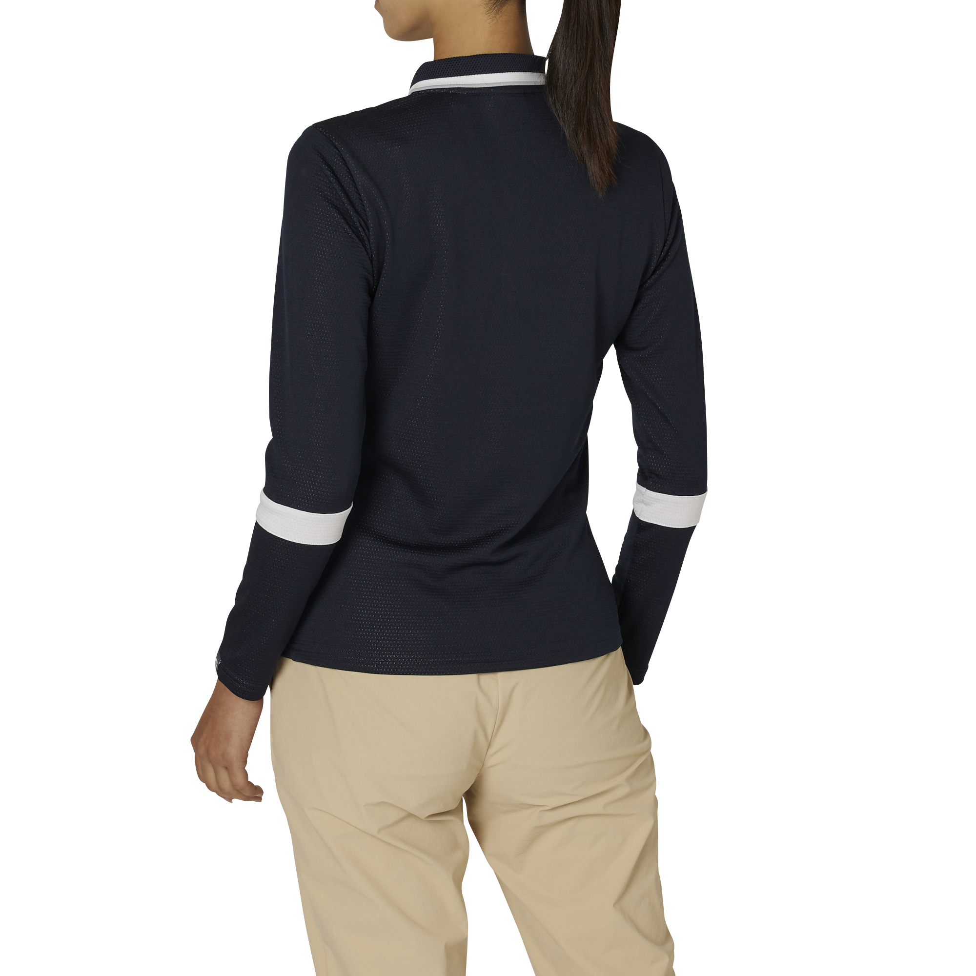 WOMEN'S DRY THROUGHLIGHT スリーブライン 長袖メッシュポロ